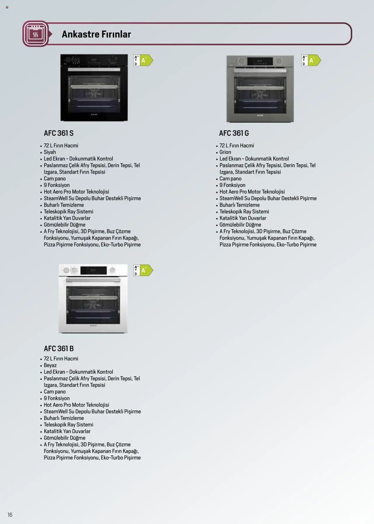 Arçelik Ankastre ve Solo Pişiriciler Katalog