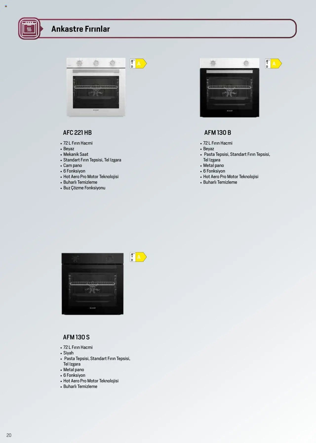 Arçelik Ankastre ve Solo Pişiriciler Katalog