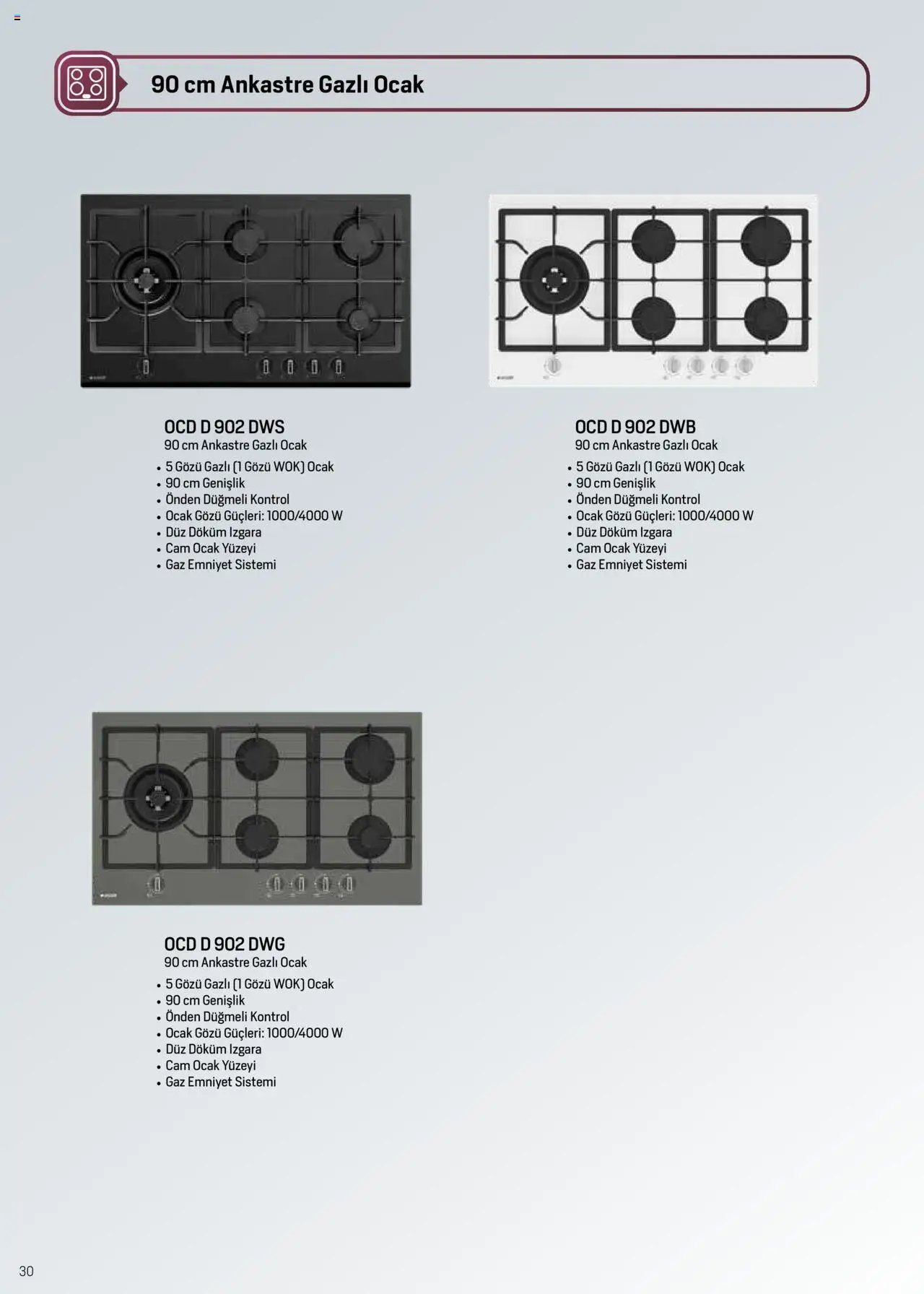 Arçelik Ankastre ve Solo Pişiriciler Katalog