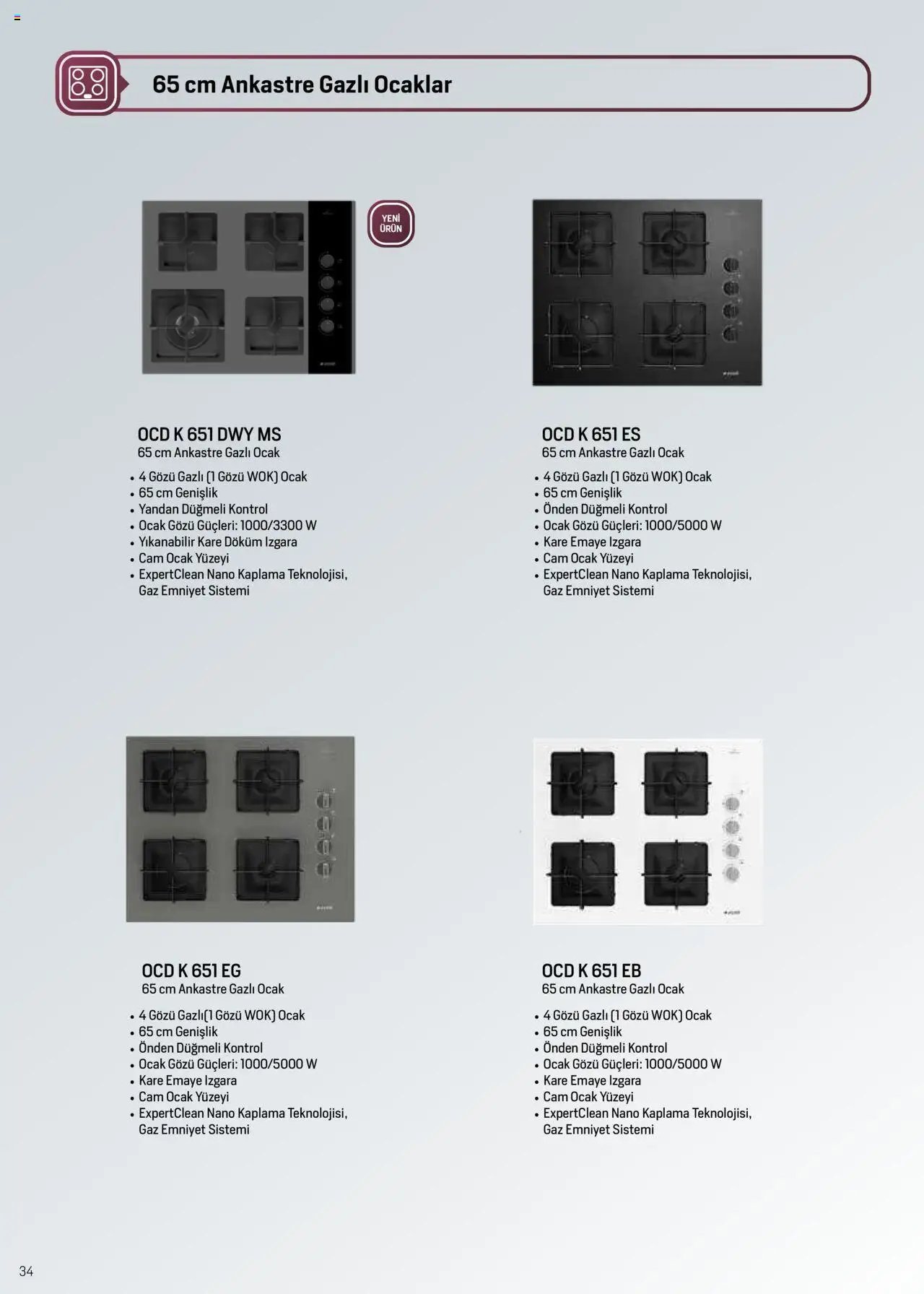 Arçelik Ankastre ve Solo Pişiriciler Katalog