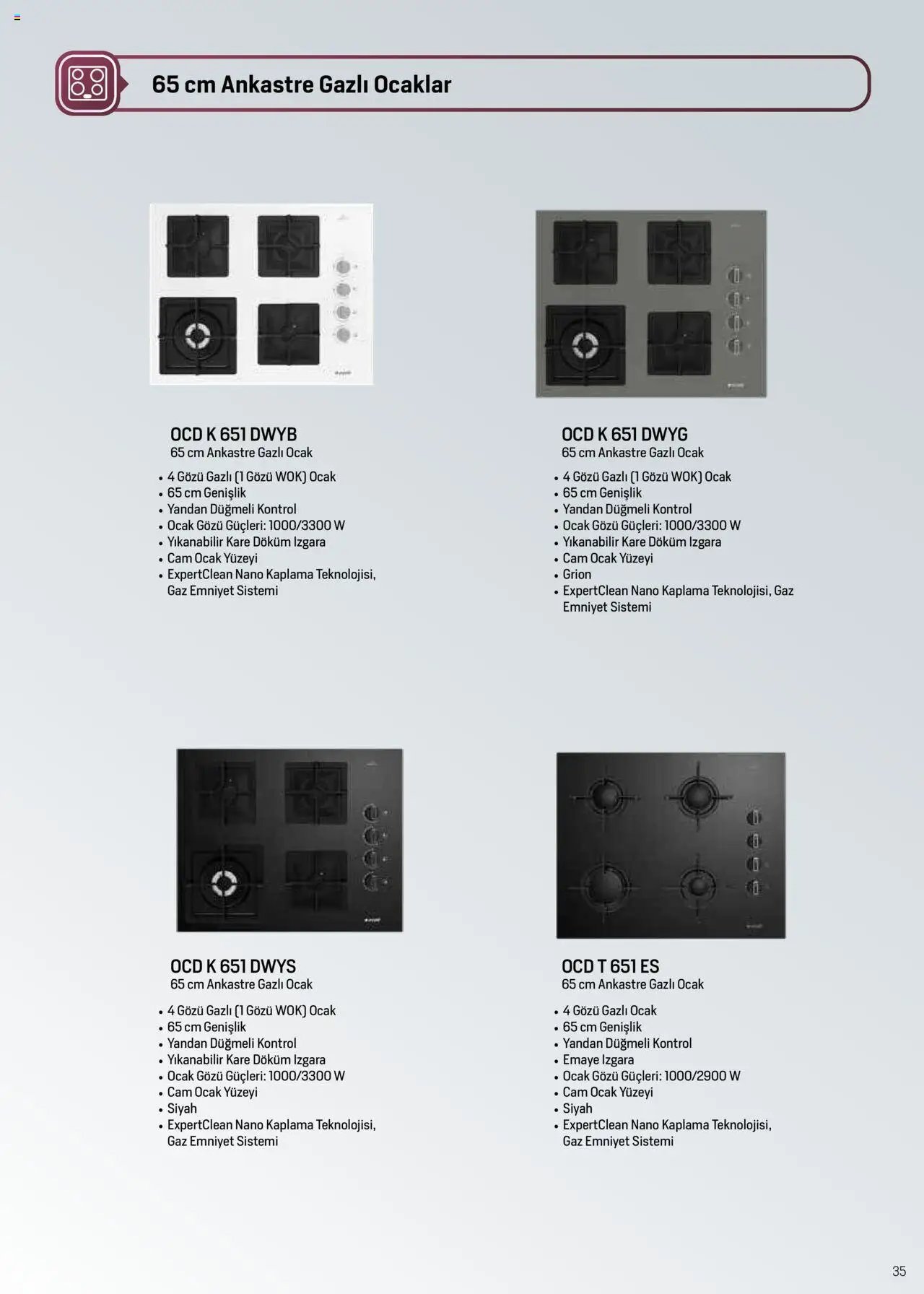 Arçelik Ankastre ve Solo Pişiriciler Katalog