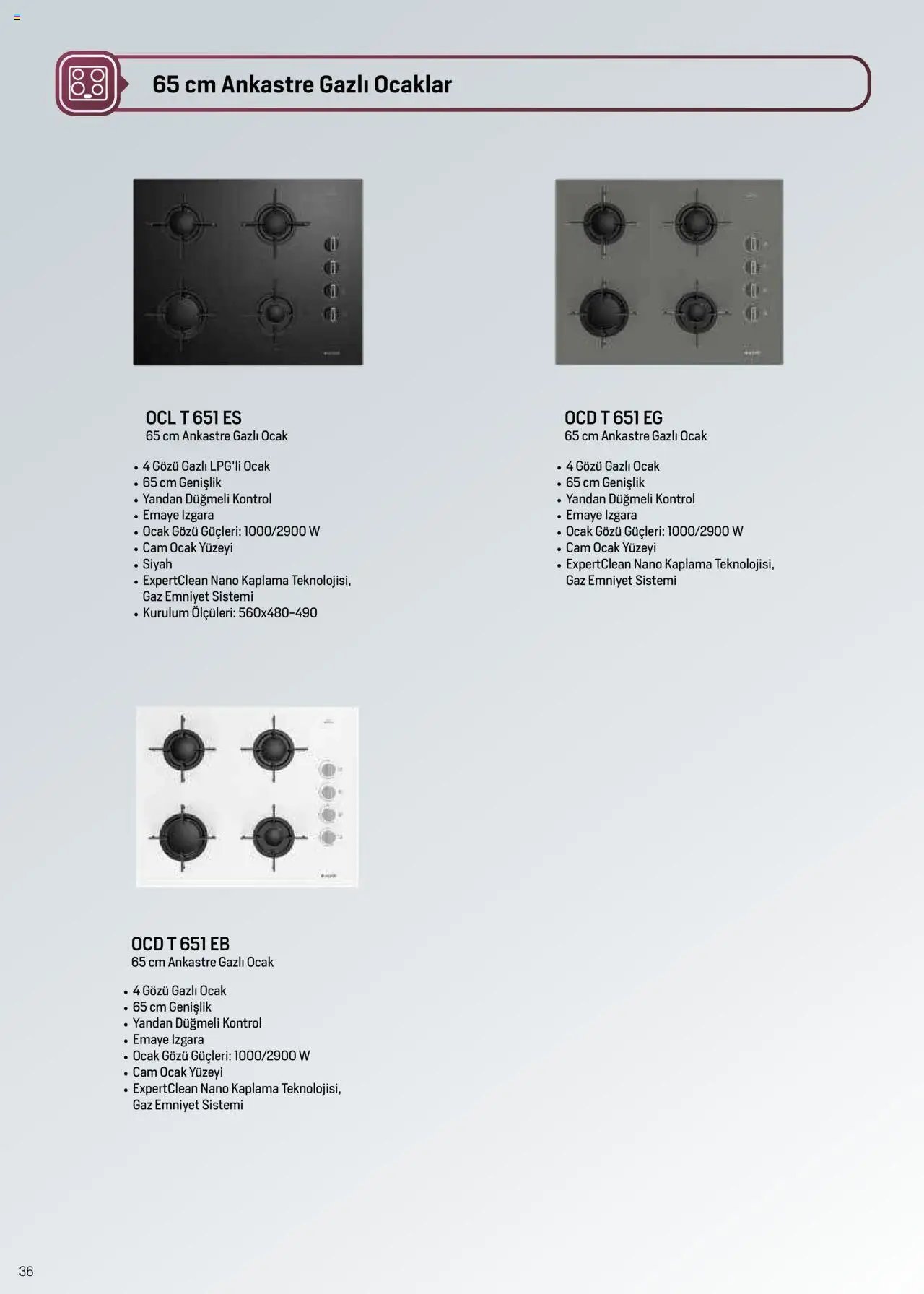 Arçelik Ankastre ve Solo Pişiriciler Katalog