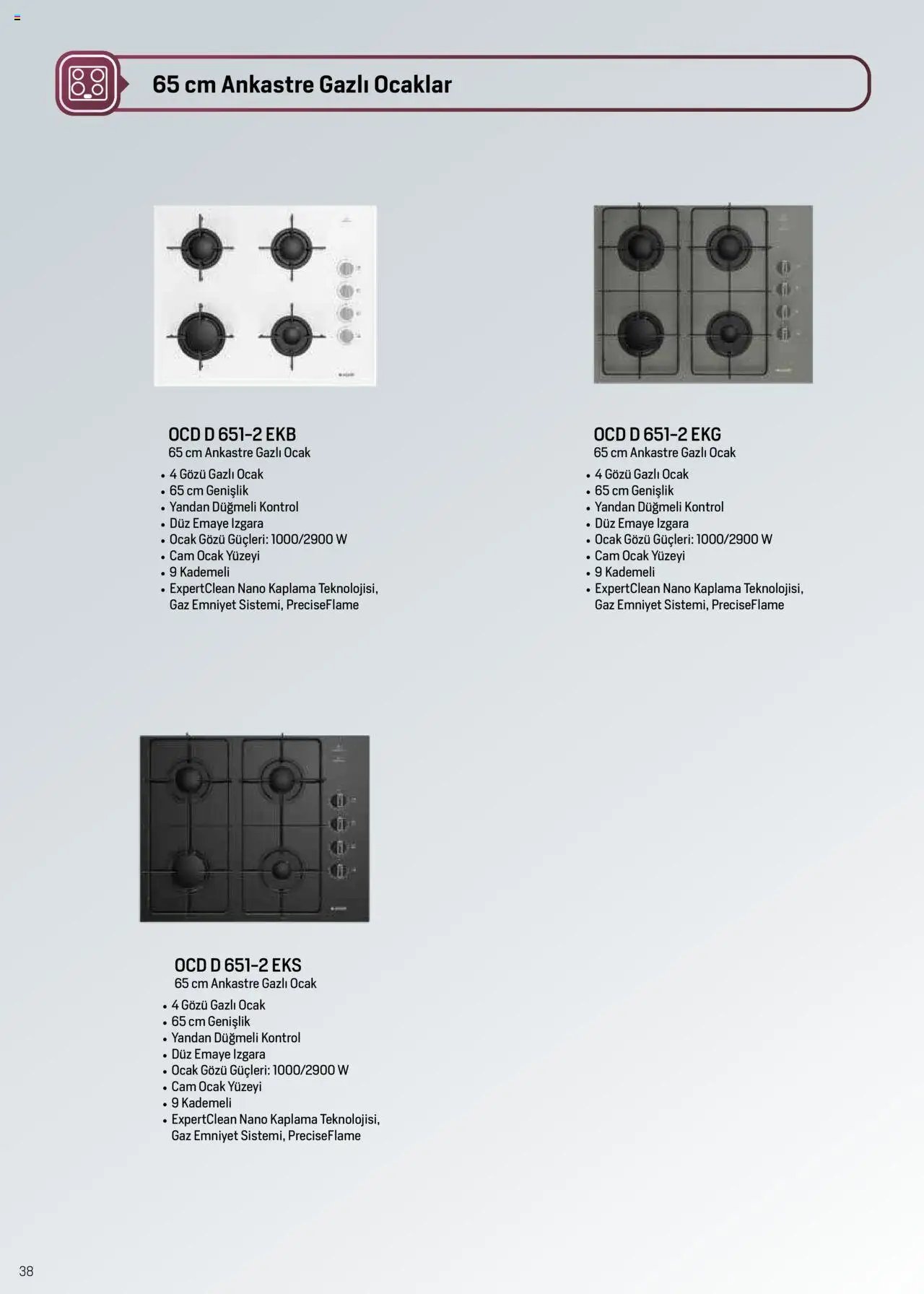 Arçelik Ankastre ve Solo Pişiriciler Katalog