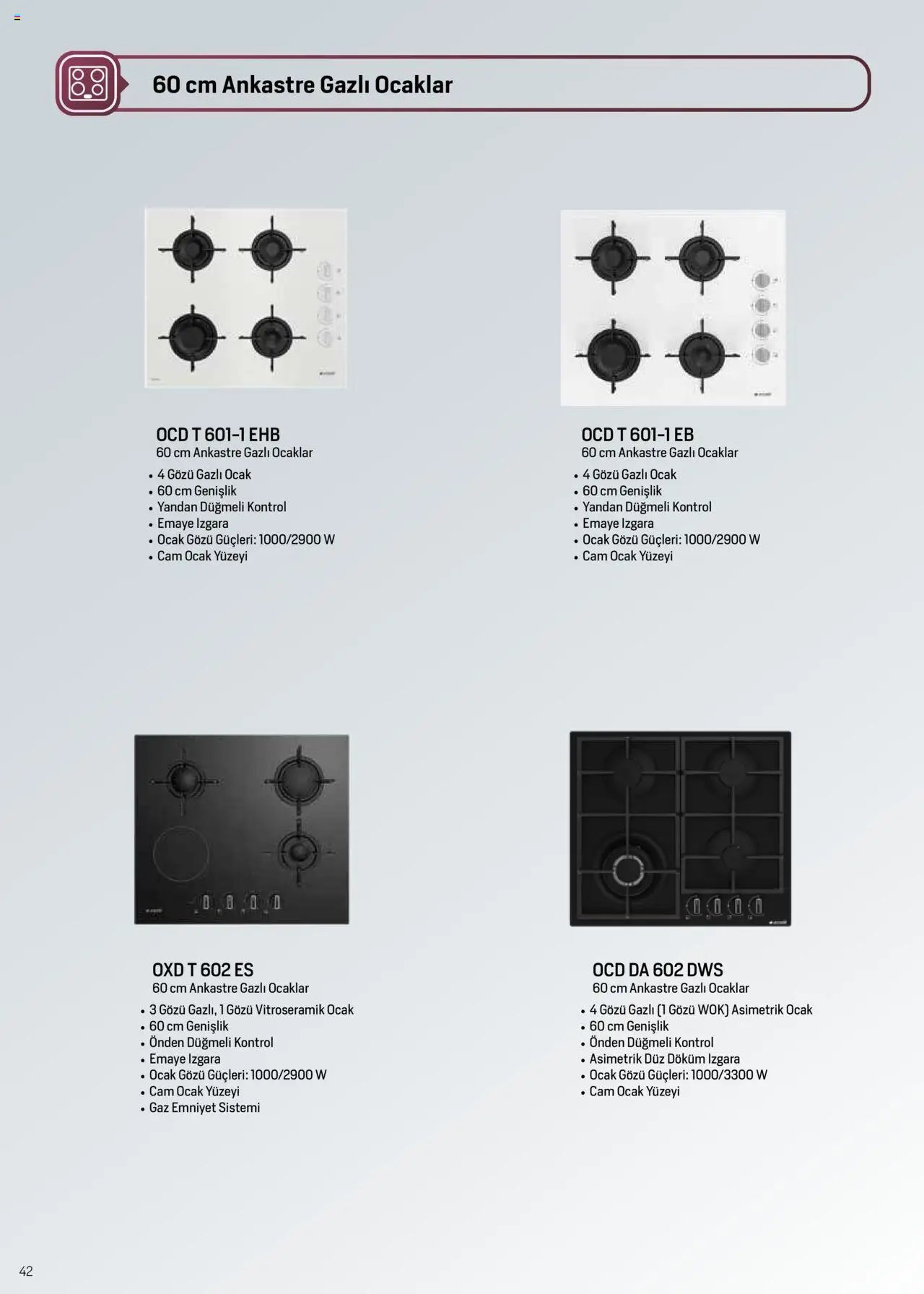 Arçelik Ankastre ve Solo Pişiriciler Katalog