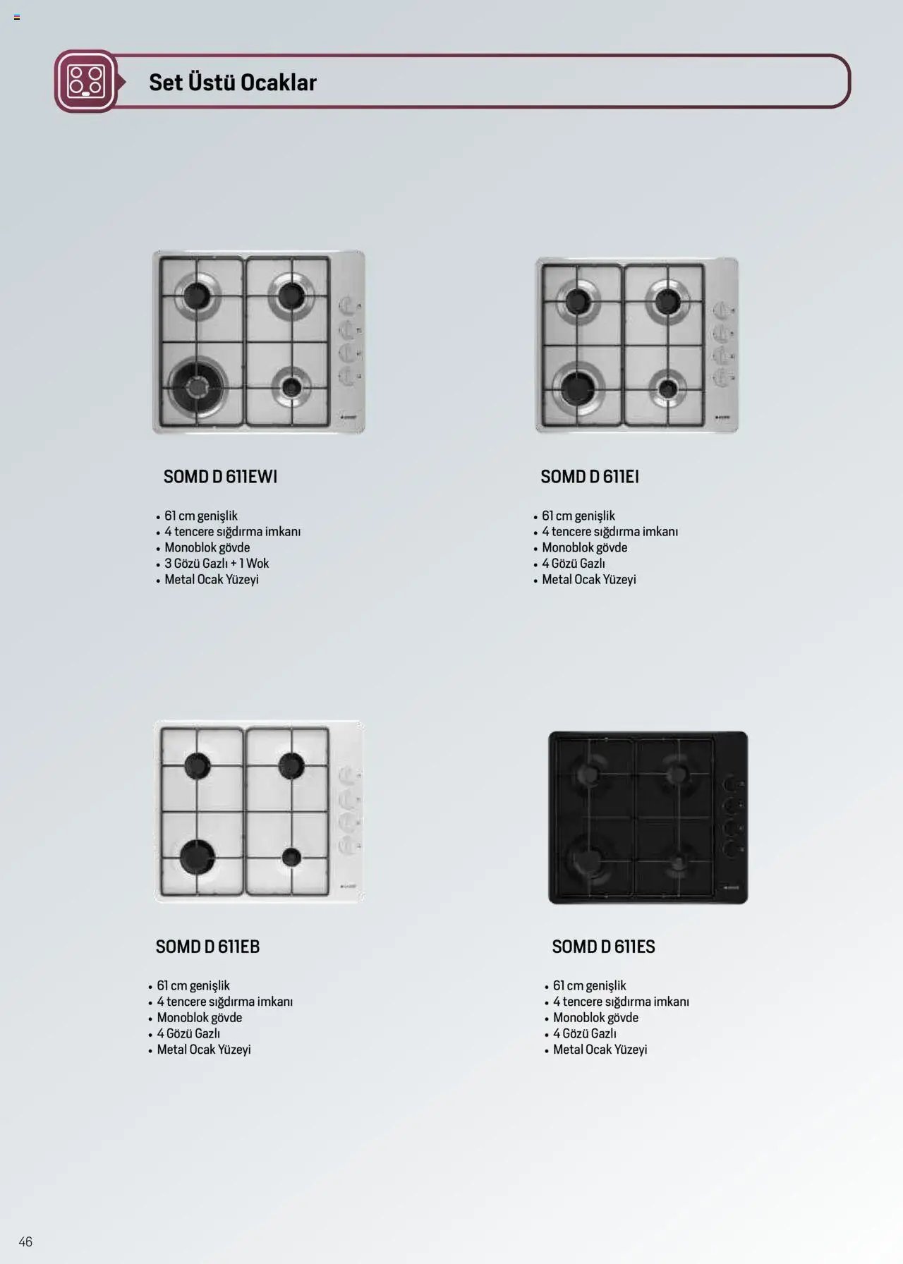 Arçelik Ankastre ve Solo Pişiriciler Katalog