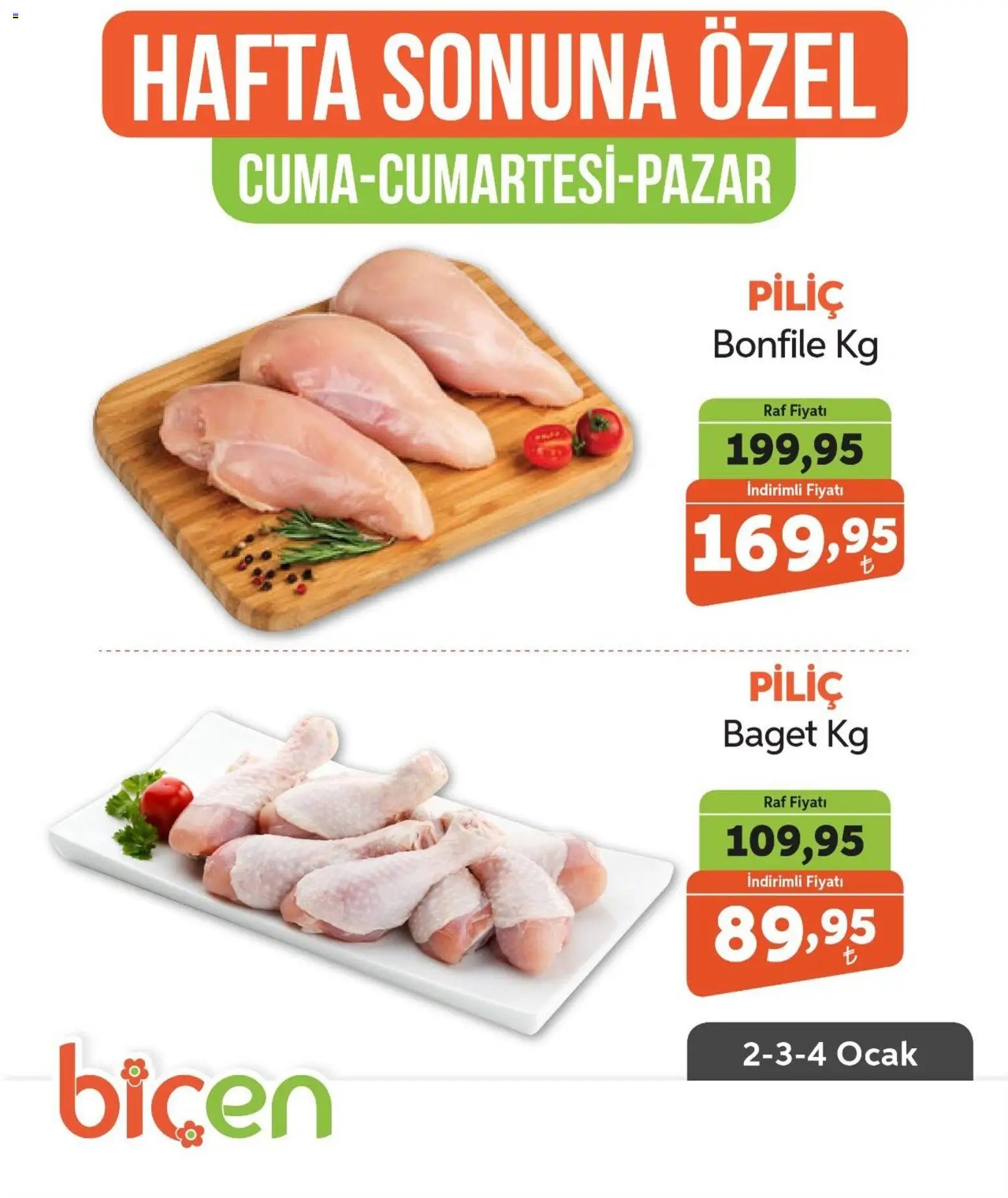 Biçen Market Hafta Sonuna Özel - Piliç Ürünleri 