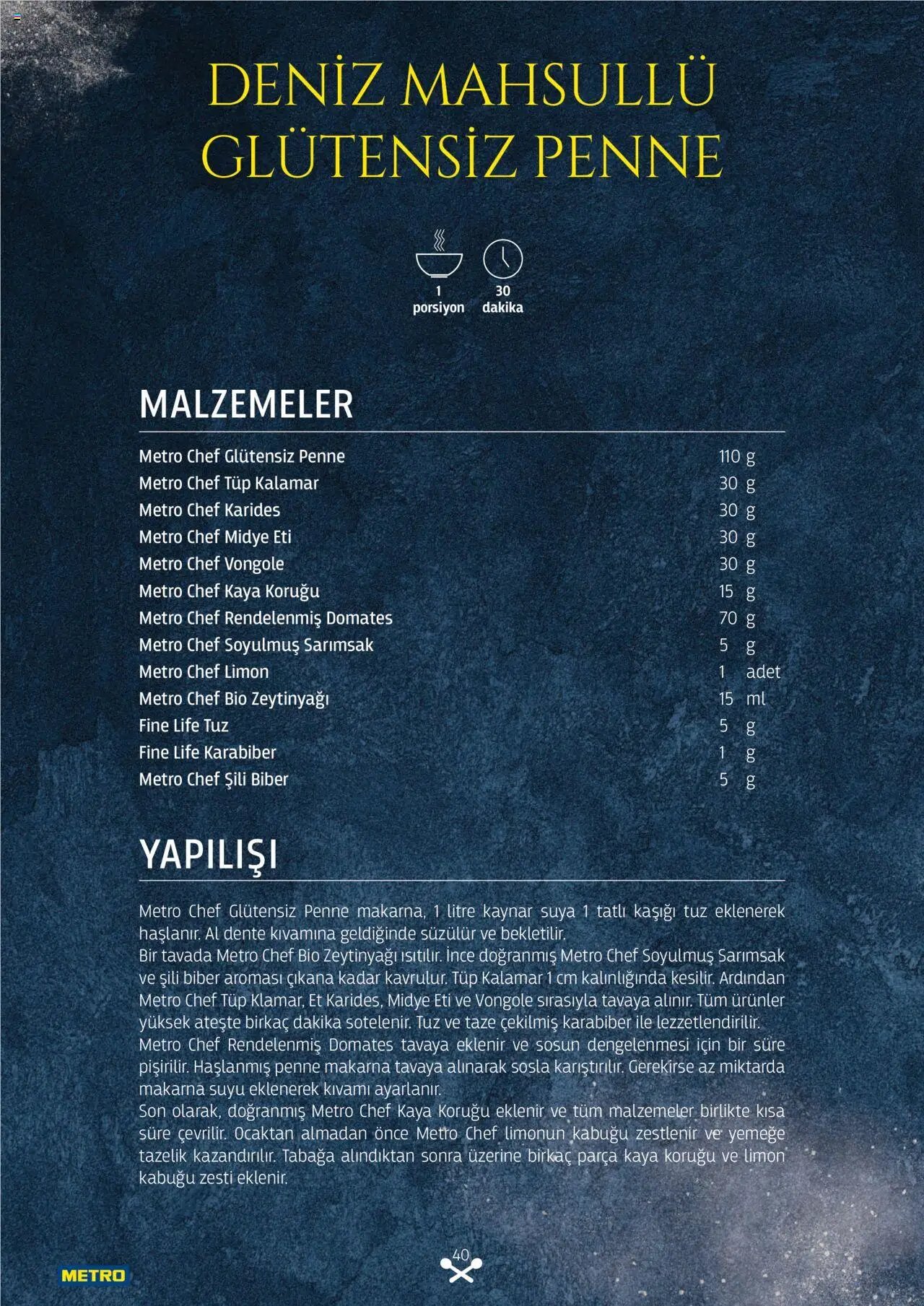 Metro Makarna Kataloğu 2025