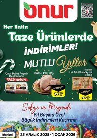 Onur Market Taze Ürünlerde İndirimler - İstanbul