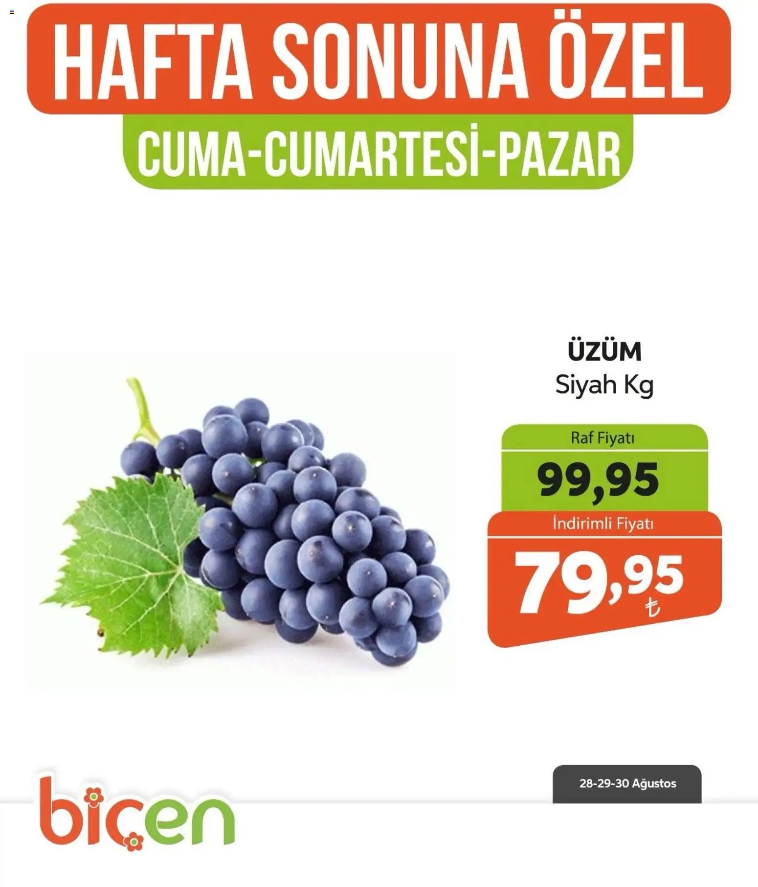 Biçen Market - Hafta Sonuna Özel - Meyve İndirimi