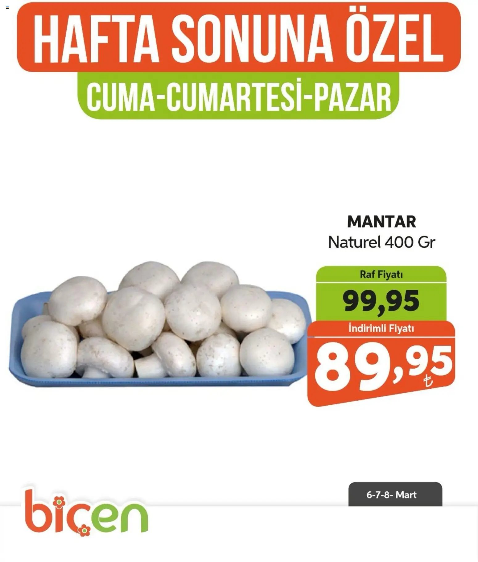 Biçen Market Hafta Sonuna Özel - Sebze İndirimi