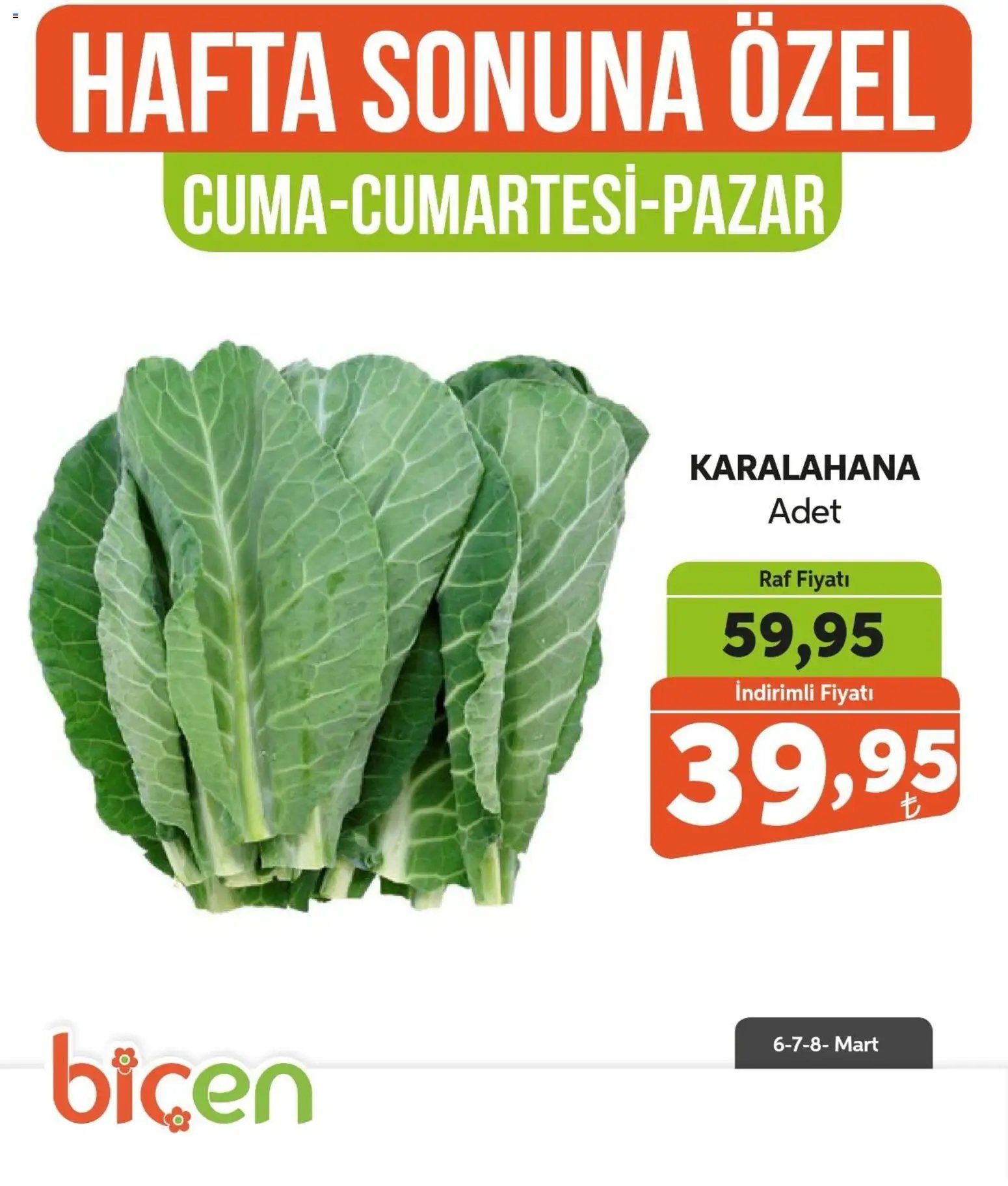 Biçen Market Hafta Sonuna Özel - Sebze İndirimi