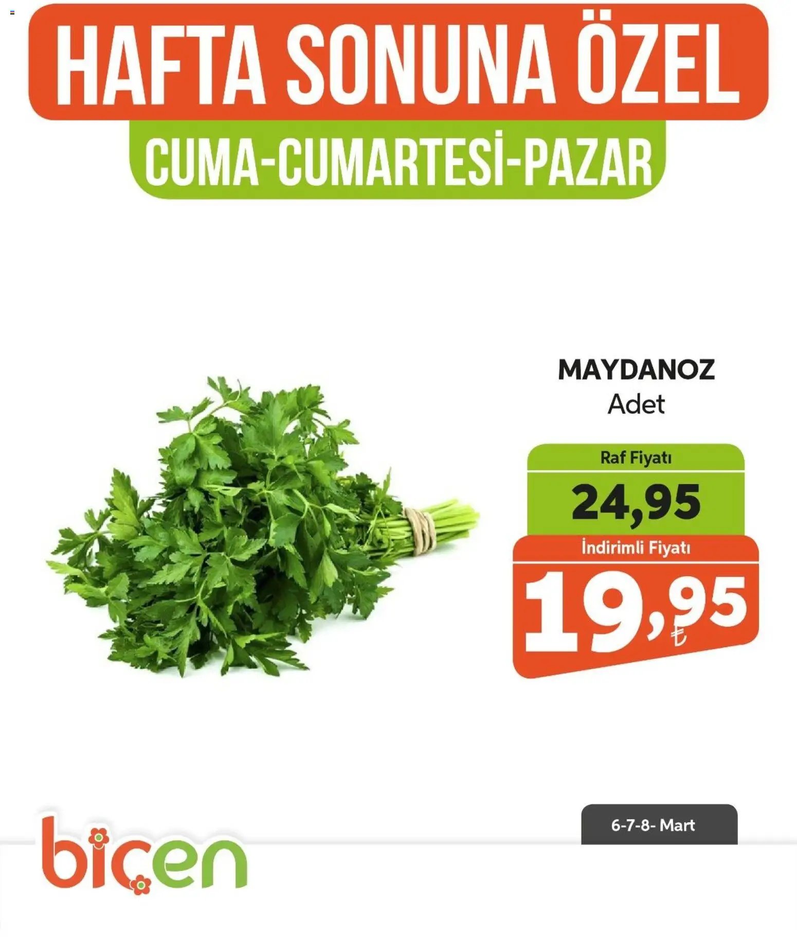 Biçen Market Hafta Sonuna Özel - Sebze İndirimi