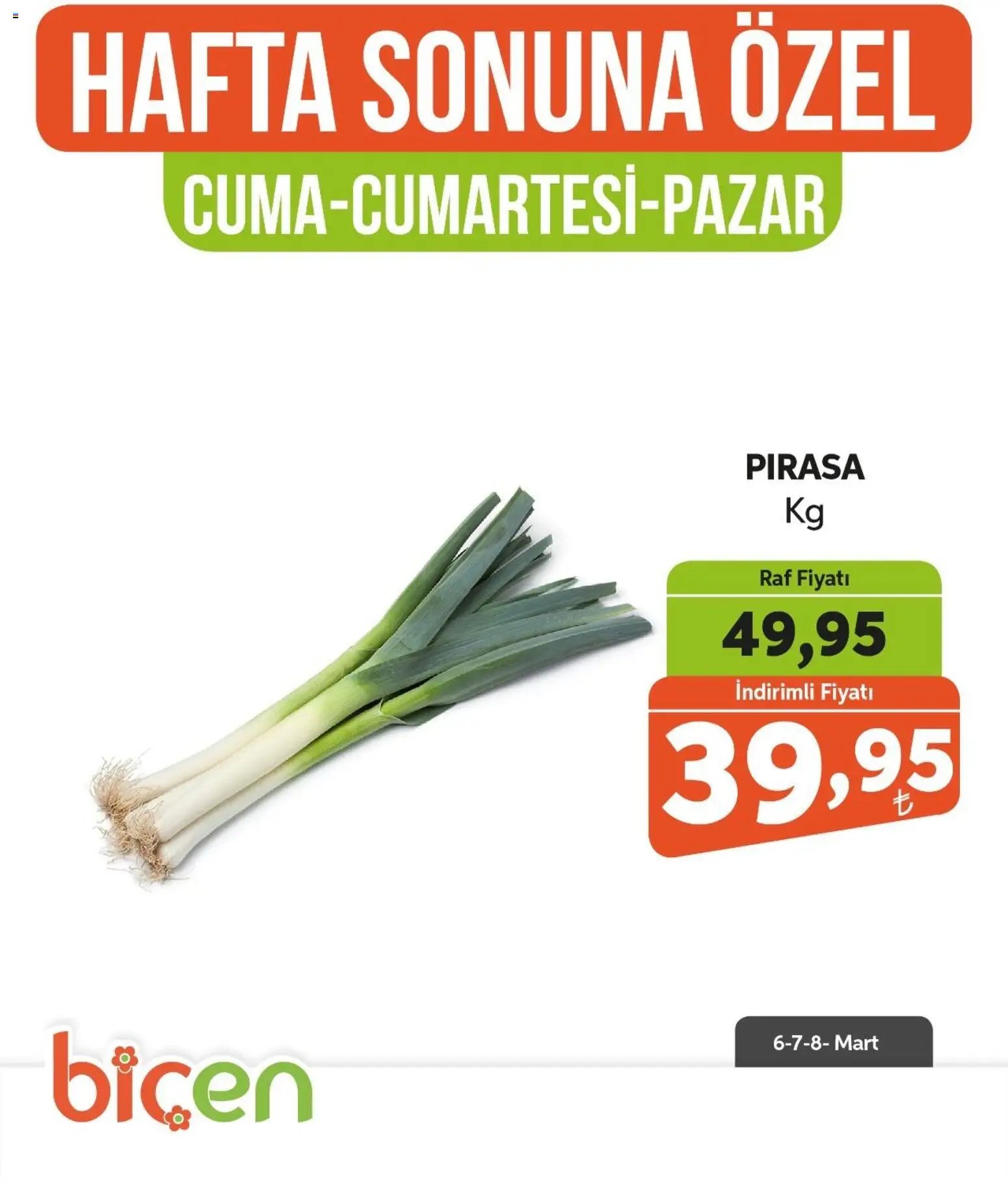 Biçen Market Hafta Sonuna Özel - Sebze İndirimi