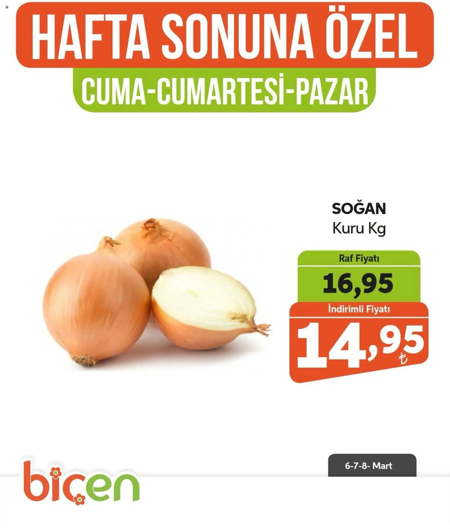 Biçen Market Hafta Sonuna Özel - Sebze İndirimi
