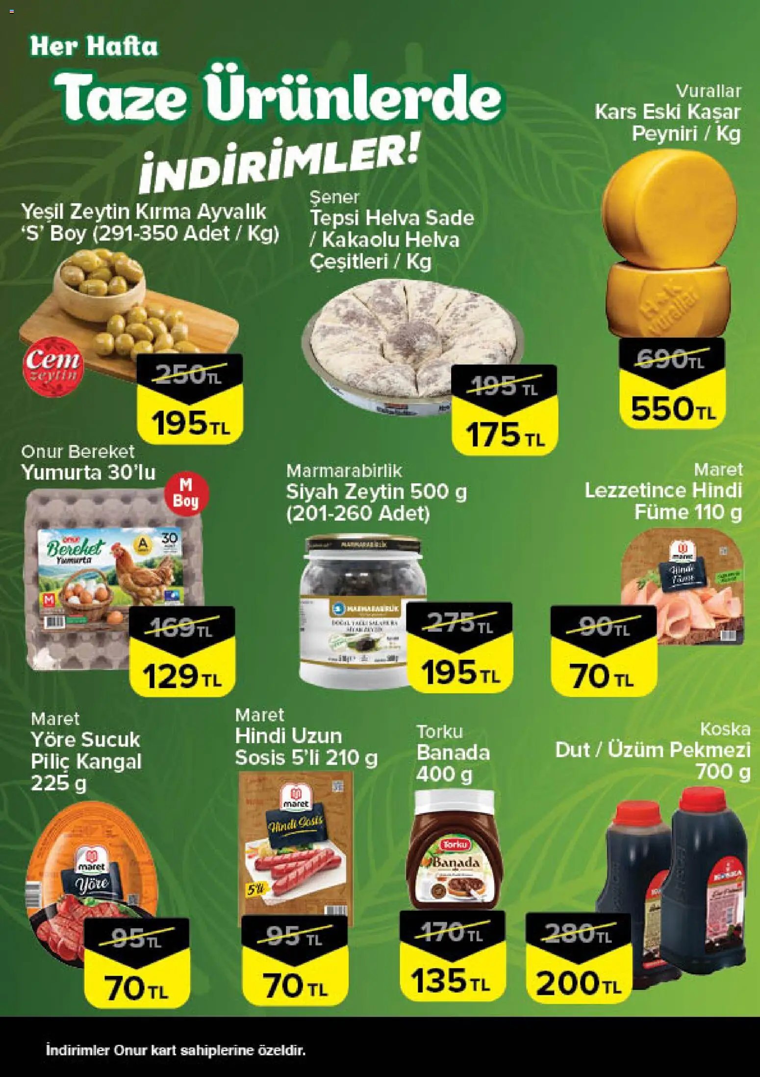 Onur Market - Taze Ürünlerde İndirimler - Bursa