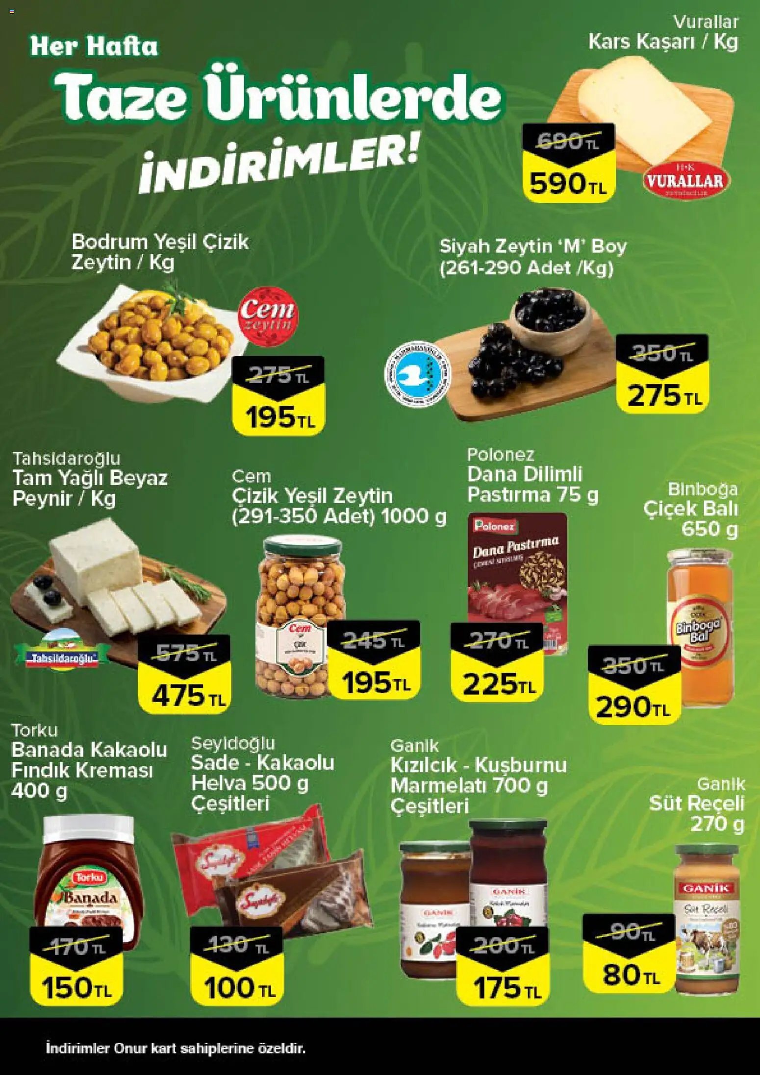 Onur Market - Taze Ürünlerde İndirimler