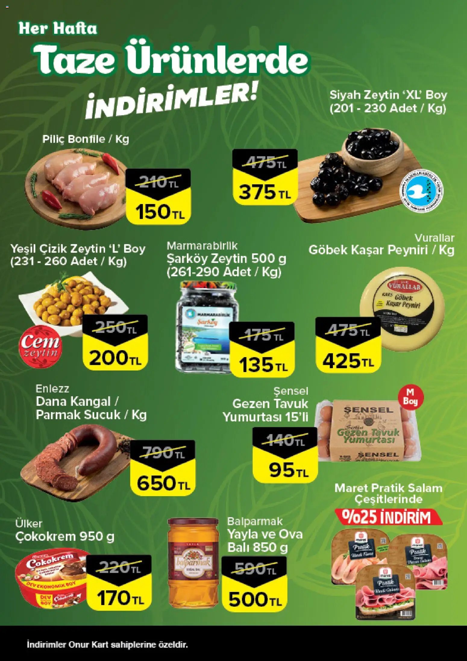 Onur Market Taze Ürünlerde İndirimler - Bursa