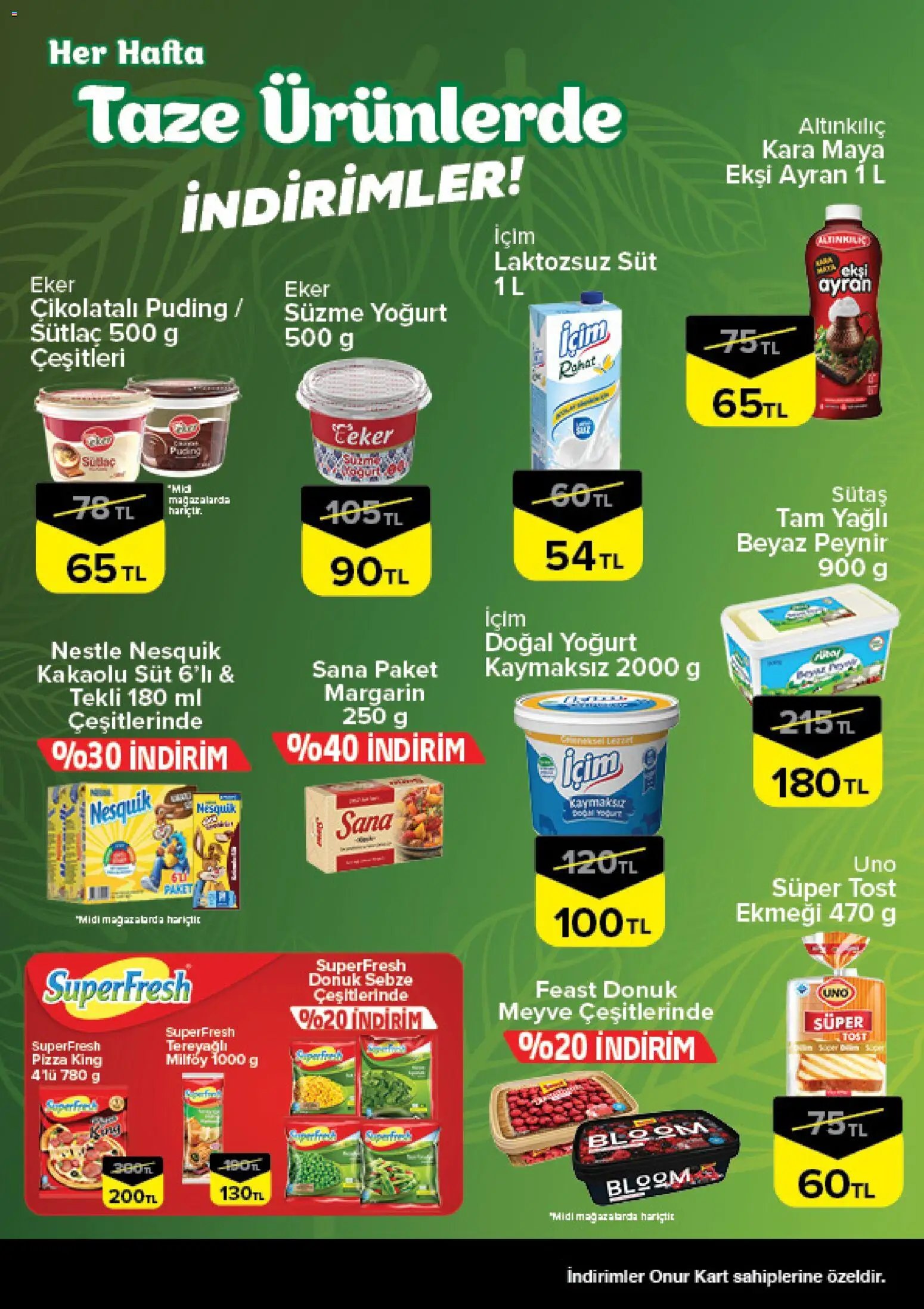 Onur Market Taze Ürünlerde İndirimler - Bursa