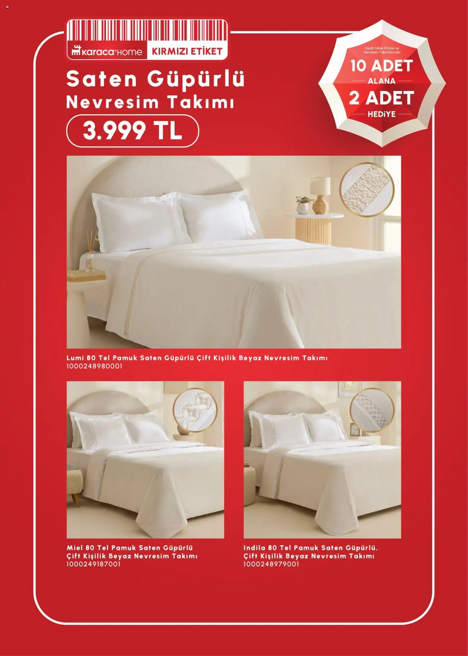 Karaca Home 10 Adet Alana 2 Adet Hediye