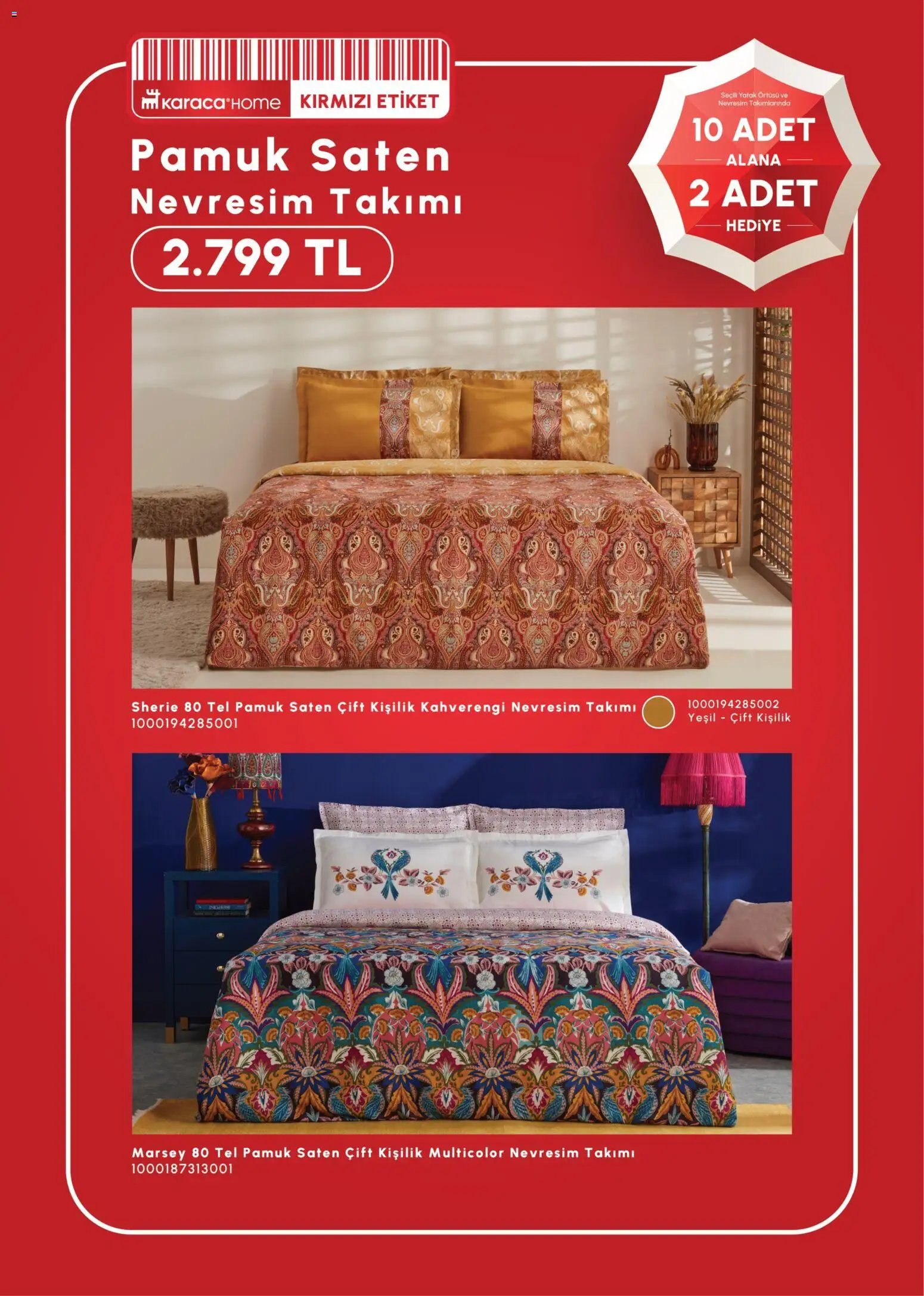 Karaca Home 10 Adet Alana 2 Adet Hediye