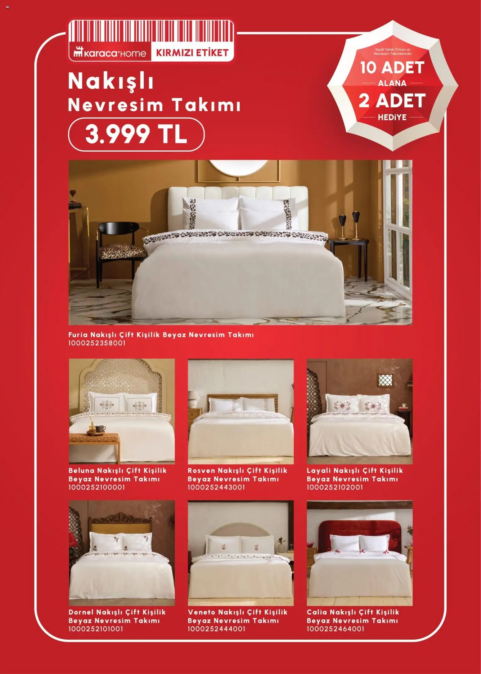 Karaca Home 10 Adet Alana 2 Adet Hediye