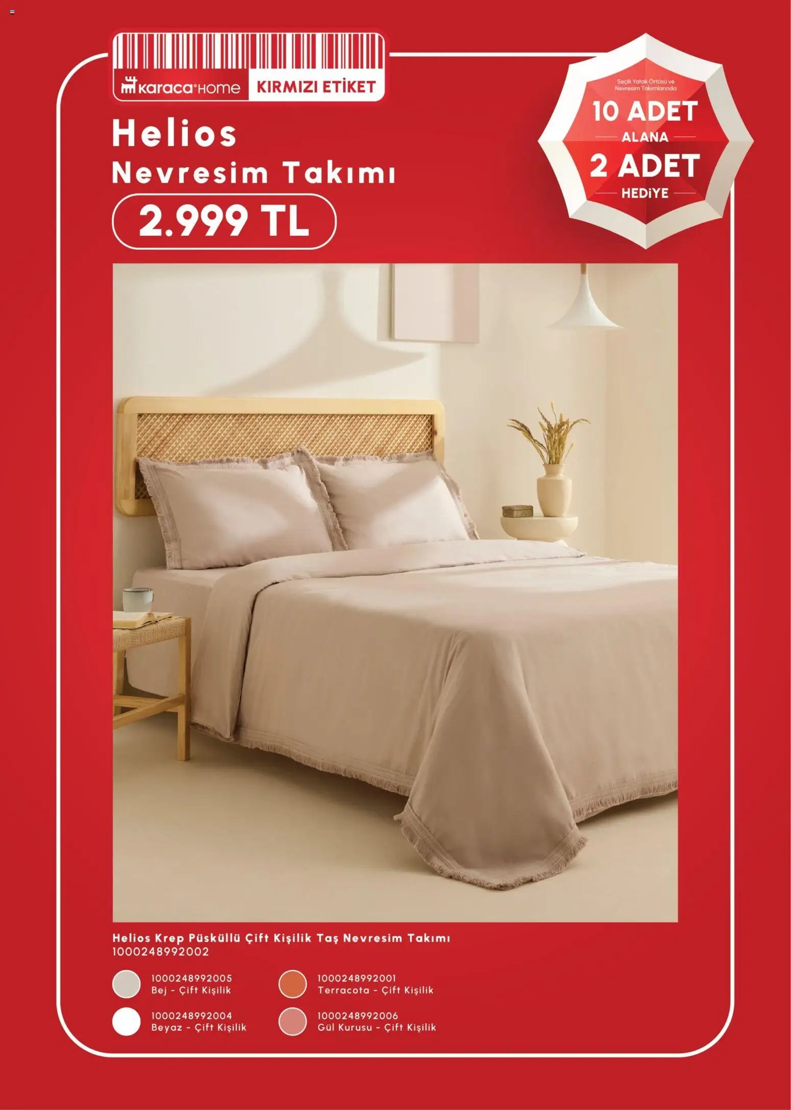 Karaca Home 10 Adet Alana 2 Adet Hediye
