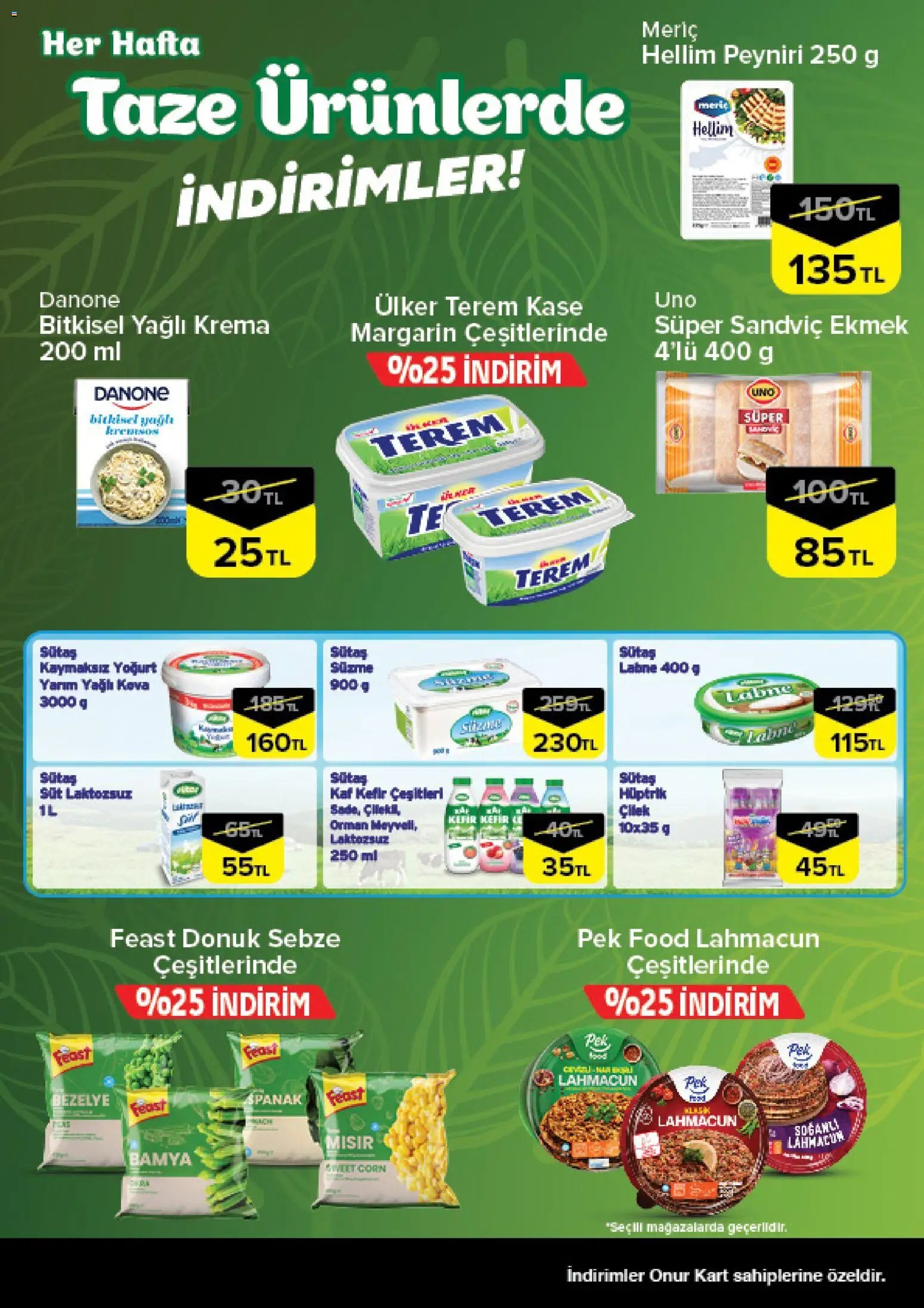 Onur Market - Taze Ürünlerde İndirimler