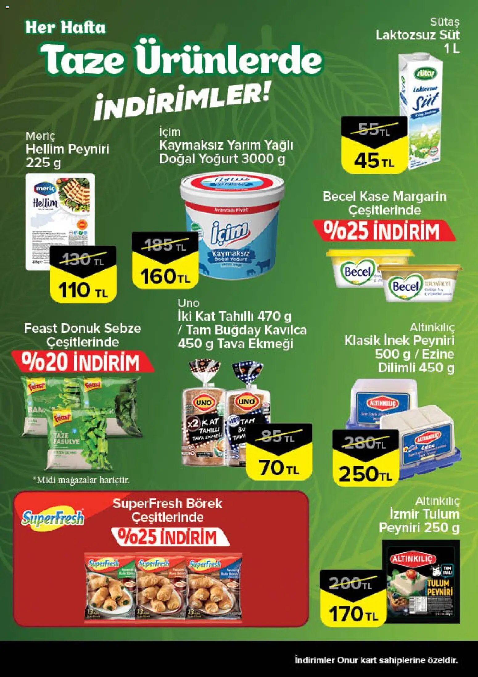 Onur Market - Taze Ürünlerde İndirimler - İstanbul & Trakya