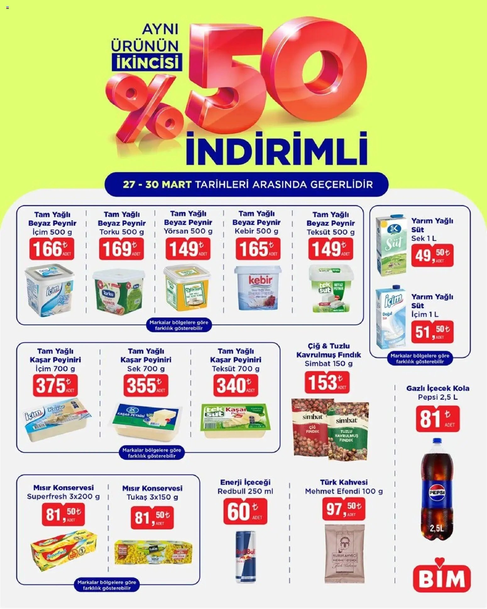 BİM - 27-30 Mart, İndirim