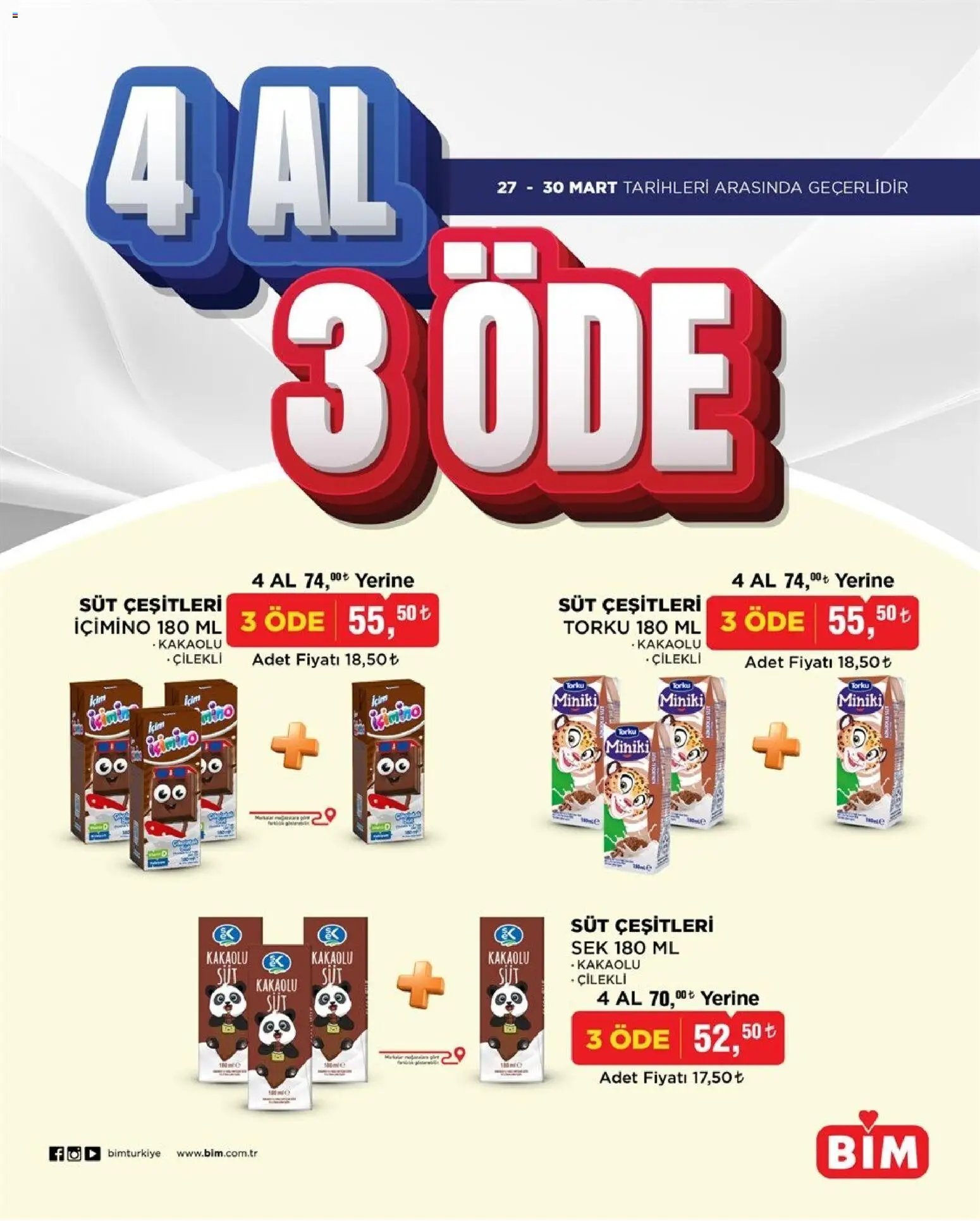 BİM - 27-30 Mart, İndirim