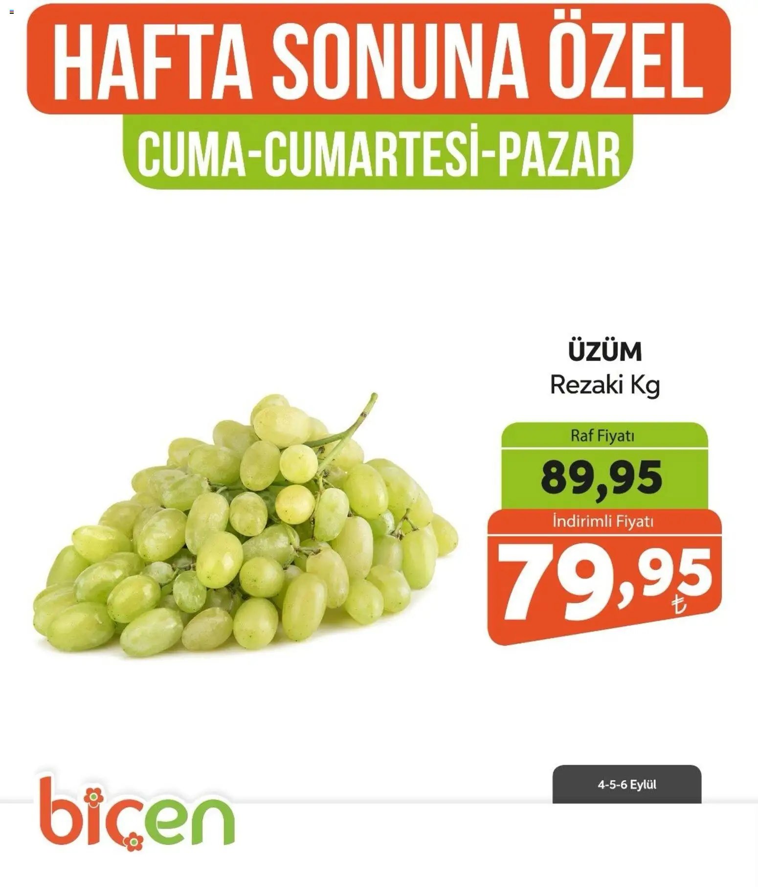 Biçen Market - Hafta Sonuna Özel - Meyve İndirimi