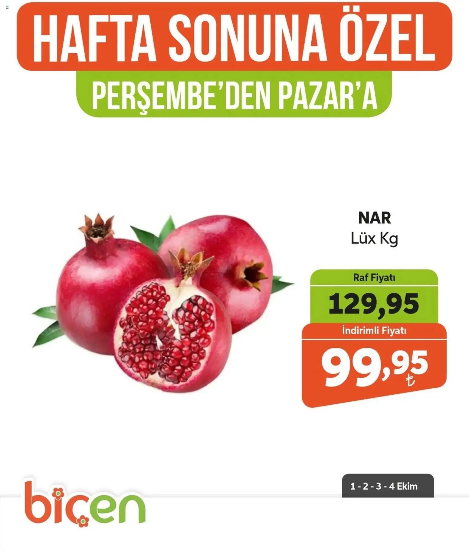 Biçen Market - Hafta Sonuna Özel - Meyve İndirimi