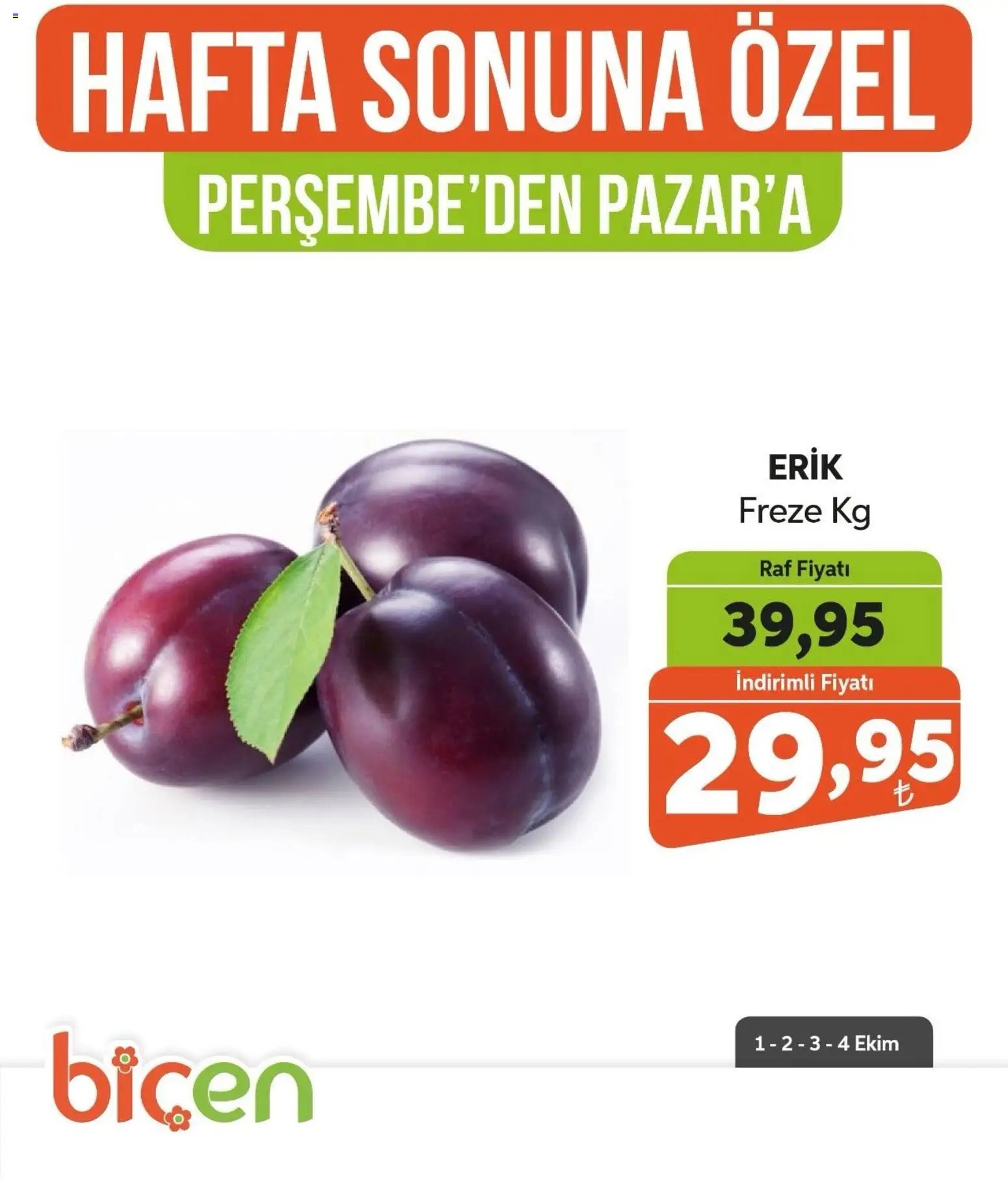 Biçen Market - Hafta Sonuna Özel - Meyve İndirimi