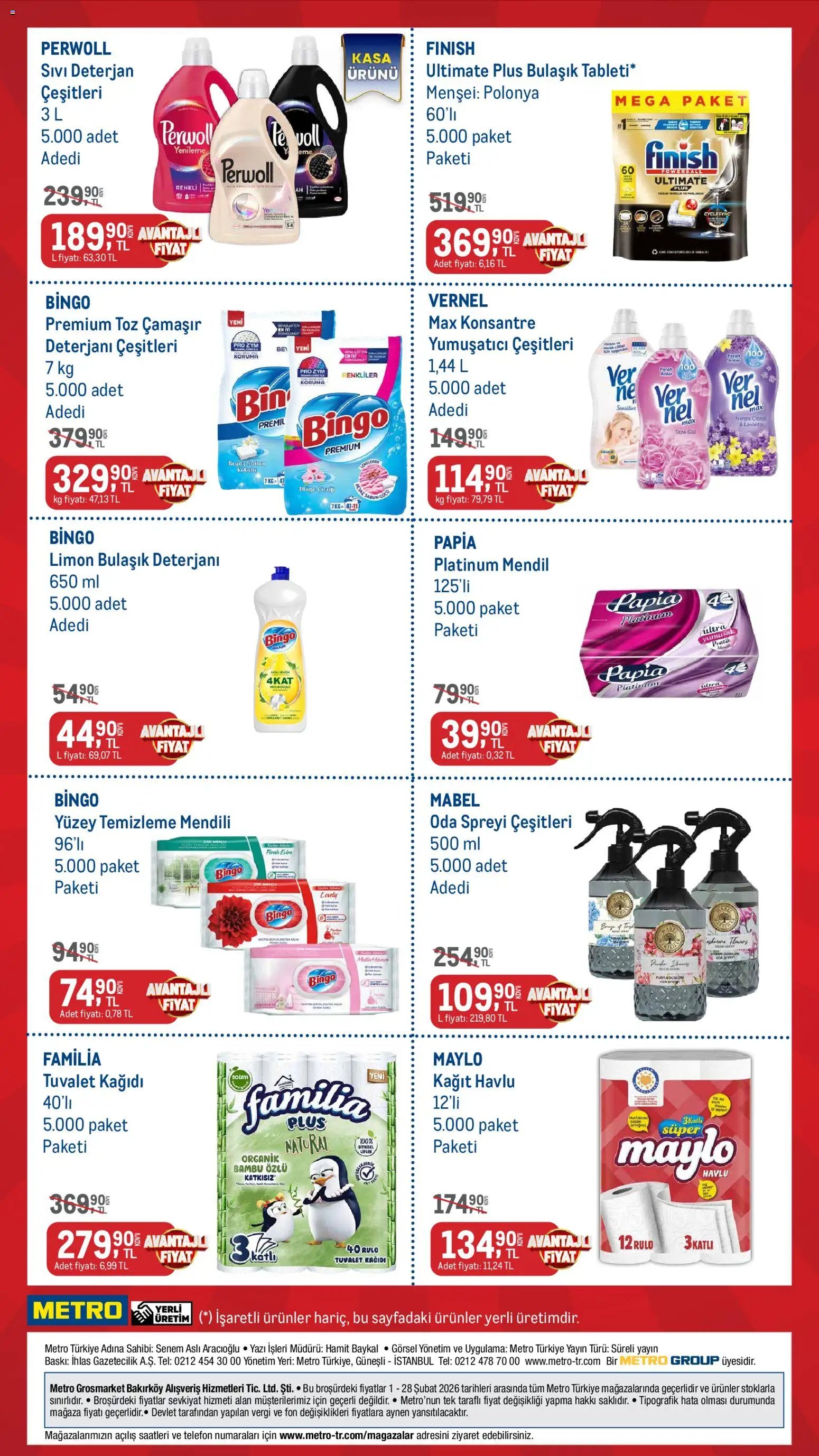 Metro - Kişisel Bakım ve Temizlik Ürünleri