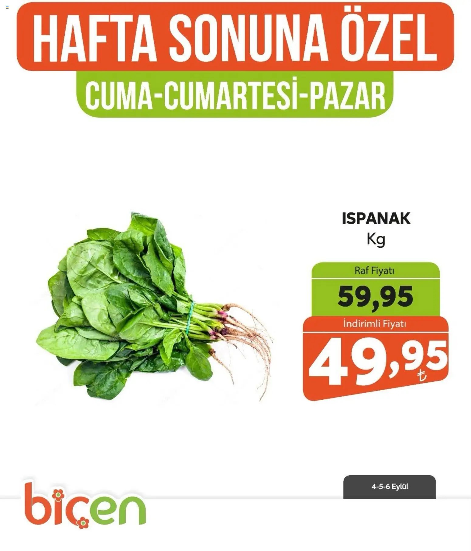 Biçen Market - Hafta Sonuna Özel - Sebze İndirimi