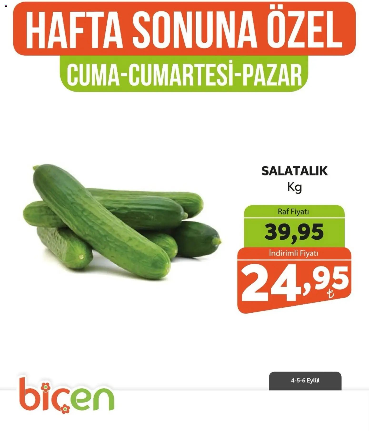 Biçen Market - Hafta Sonuna Özel - Sebze İndirimi