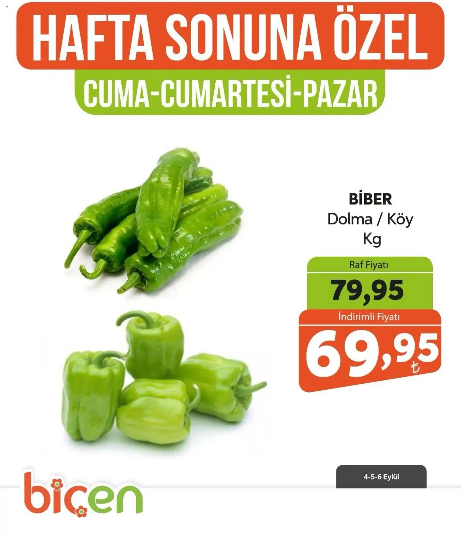Biçen Market - Hafta Sonuna Özel - Sebze İndirimi