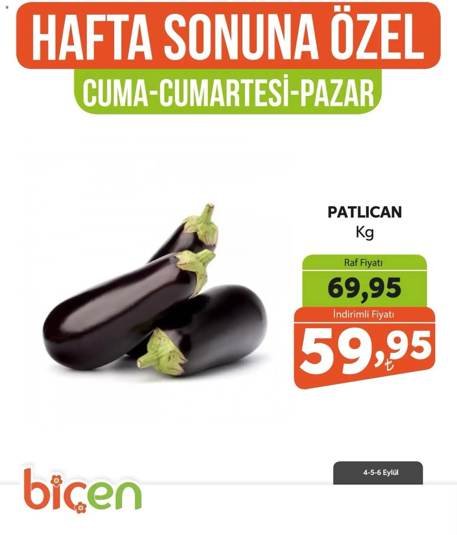 Biçen Market - Hafta Sonuna Özel - Sebze İndirimi