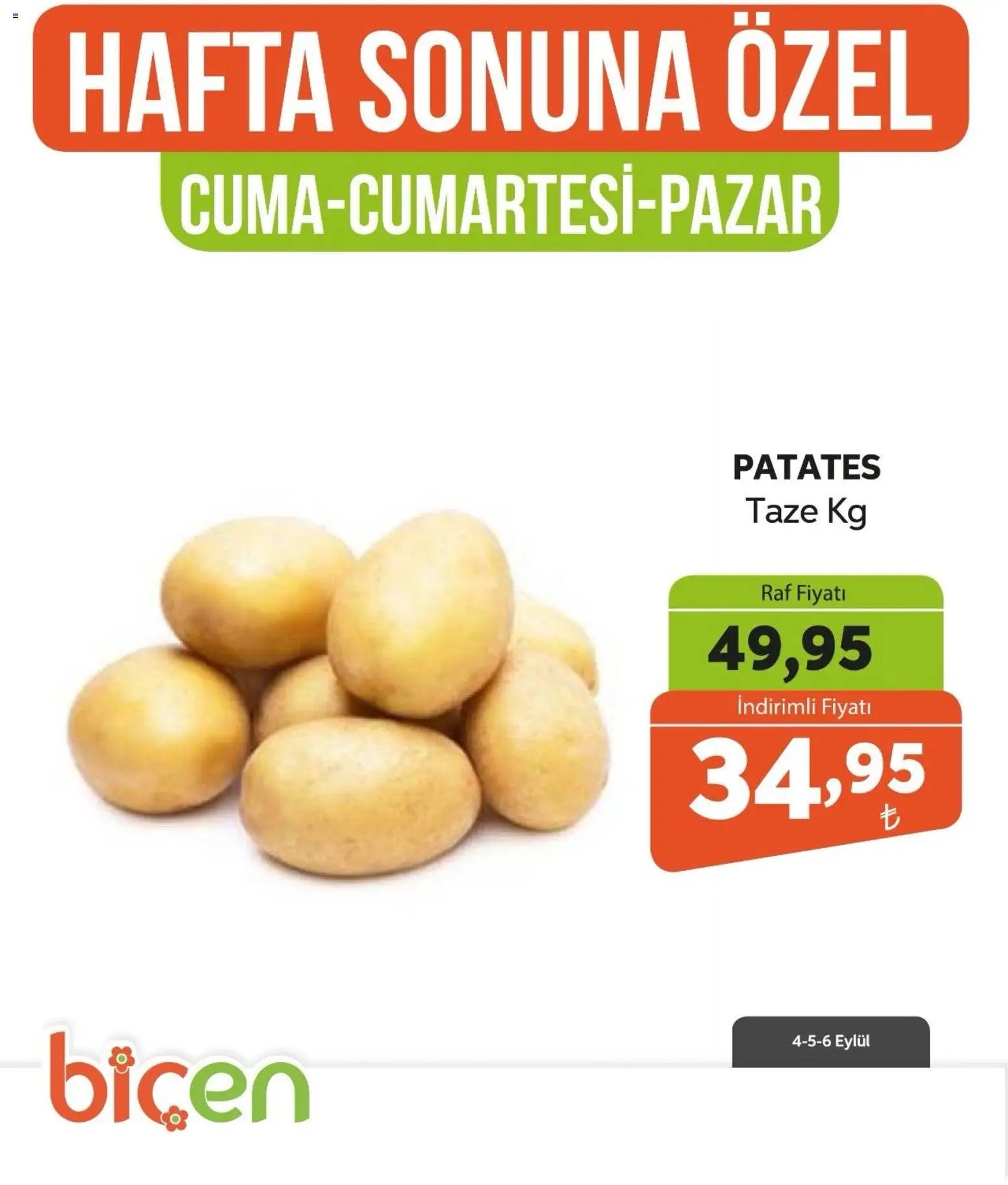 Biçen Market - Hafta Sonuna Özel - Sebze İndirimi