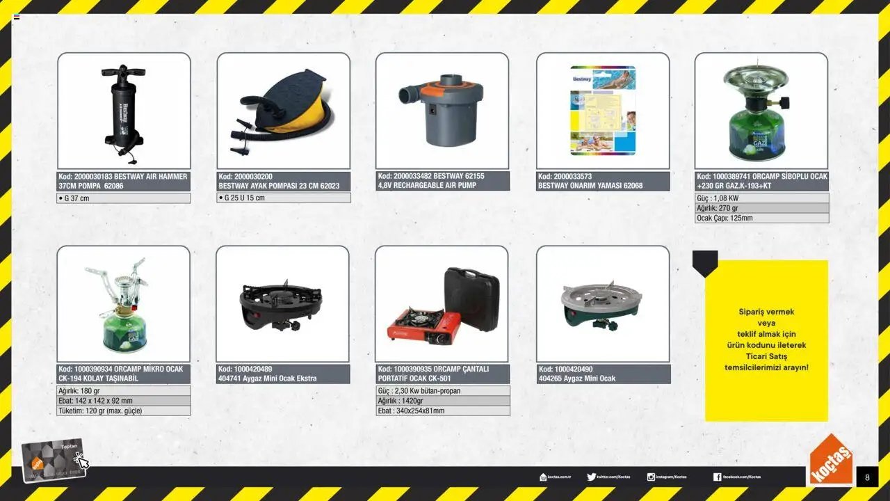 Koçtaş Kamp Ürünleri