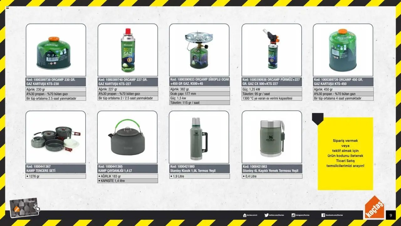 Koçtaş Kamp Ürünleri