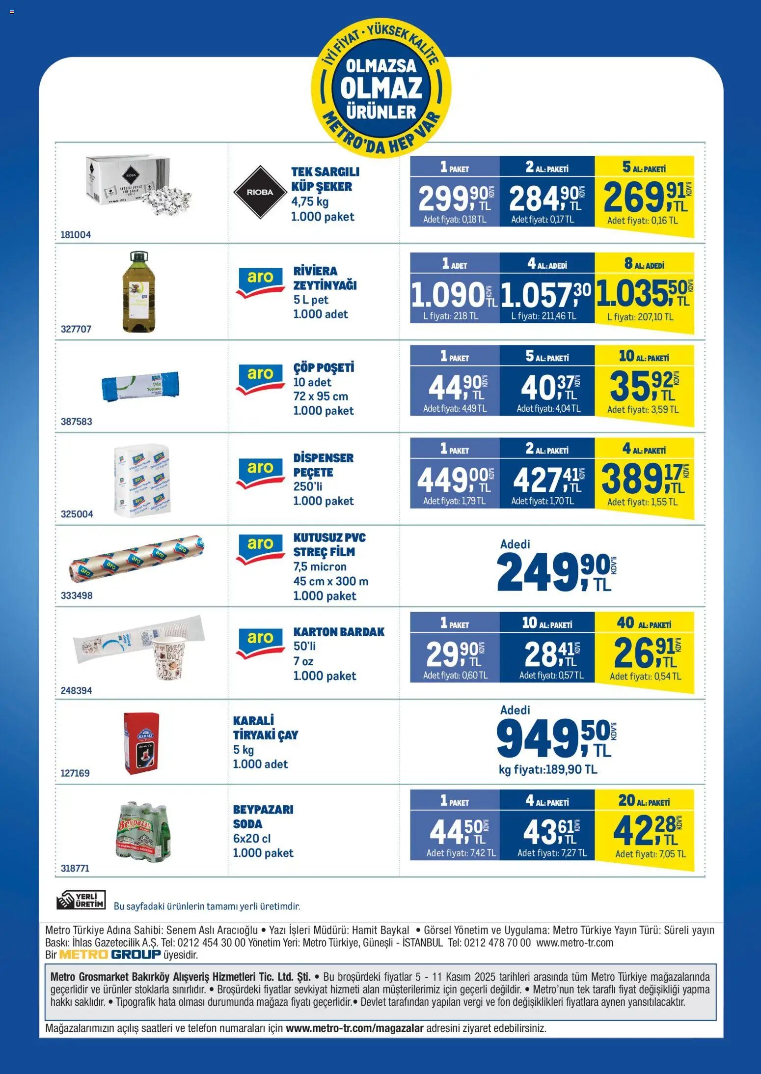 Metro - Olmazsa Olmaz Ürünler