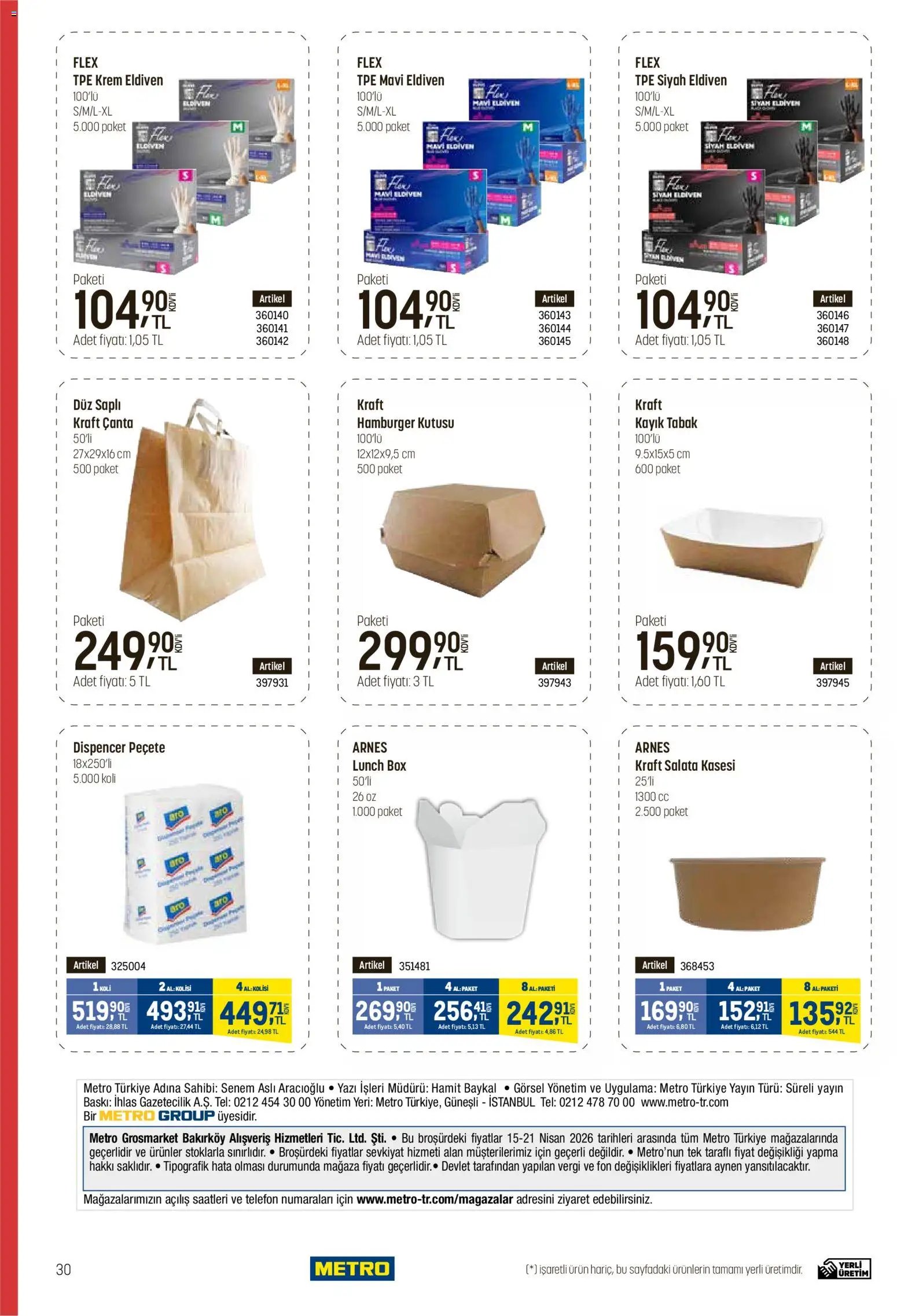 Metro - Fast Food Kataloğu