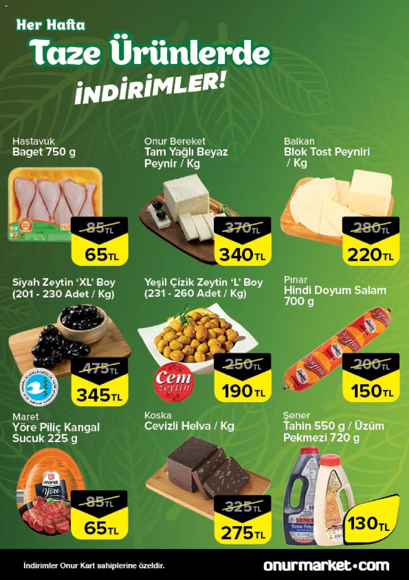 Onur Market Taze Ürünlerde İndirimler - Bursa