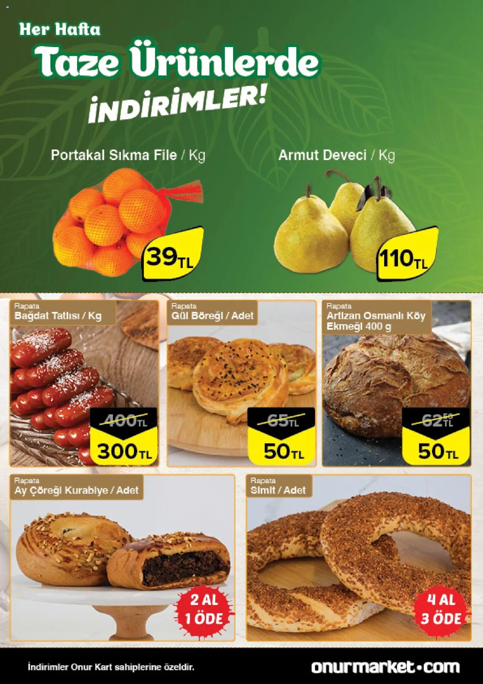 Onur Market Taze Ürünlerde İndirimler - Bursa