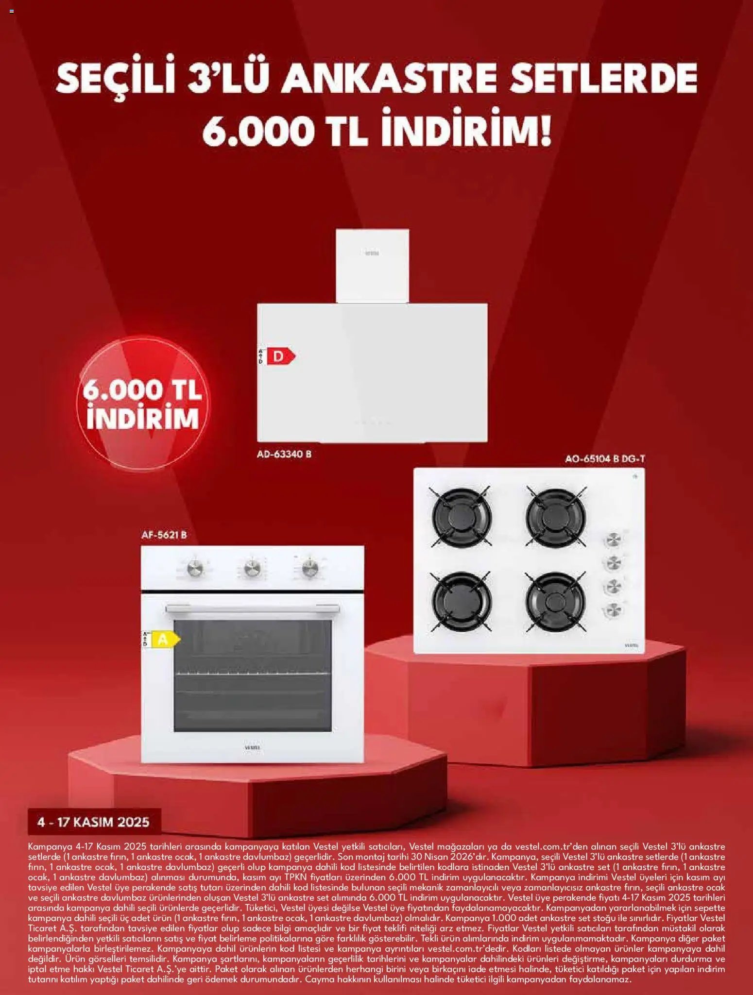 Vestel Ankastre Ürünler