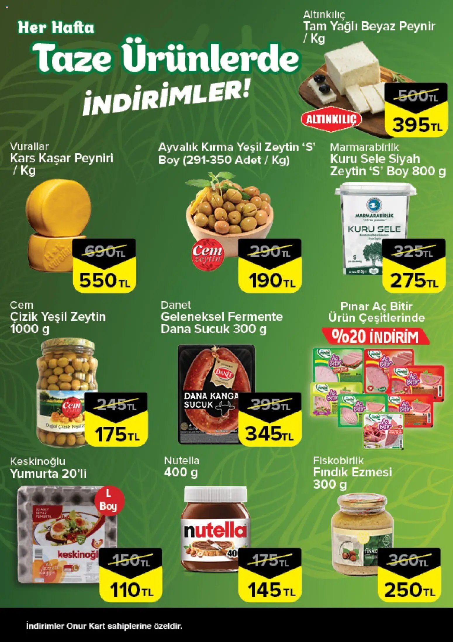 Onur Market - Taze Ürünlerde İndirimler