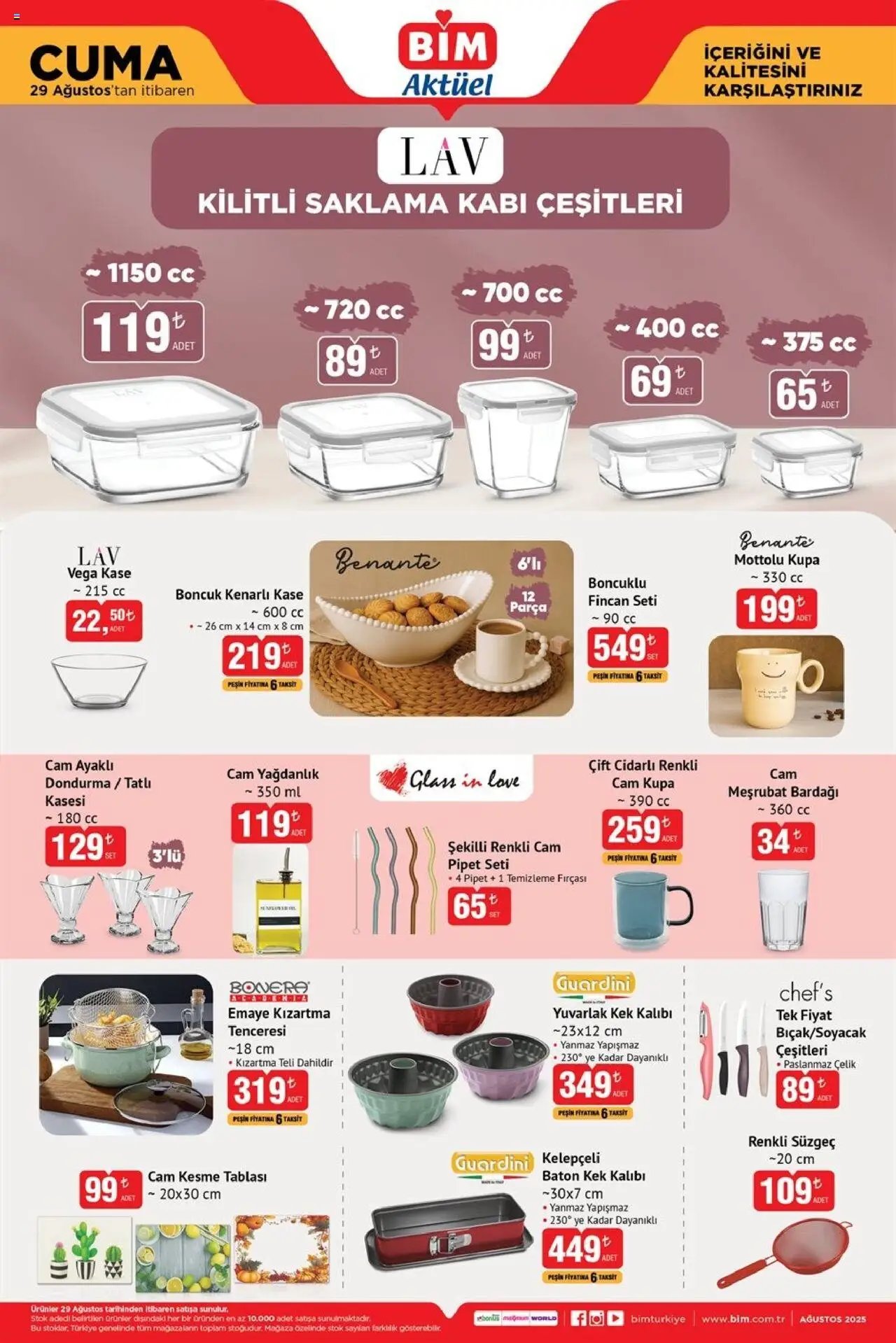 BİM - 29 Ağustos Cuma, Aktüel