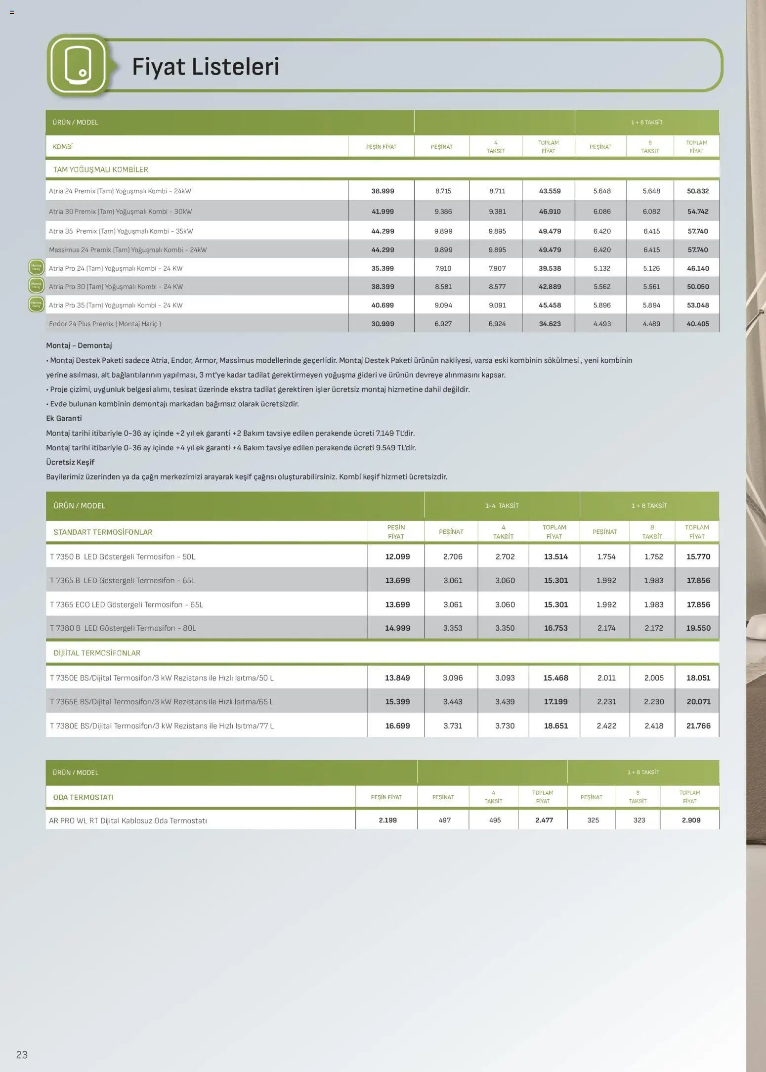 Arçelik İklimlendirme Kataloğu