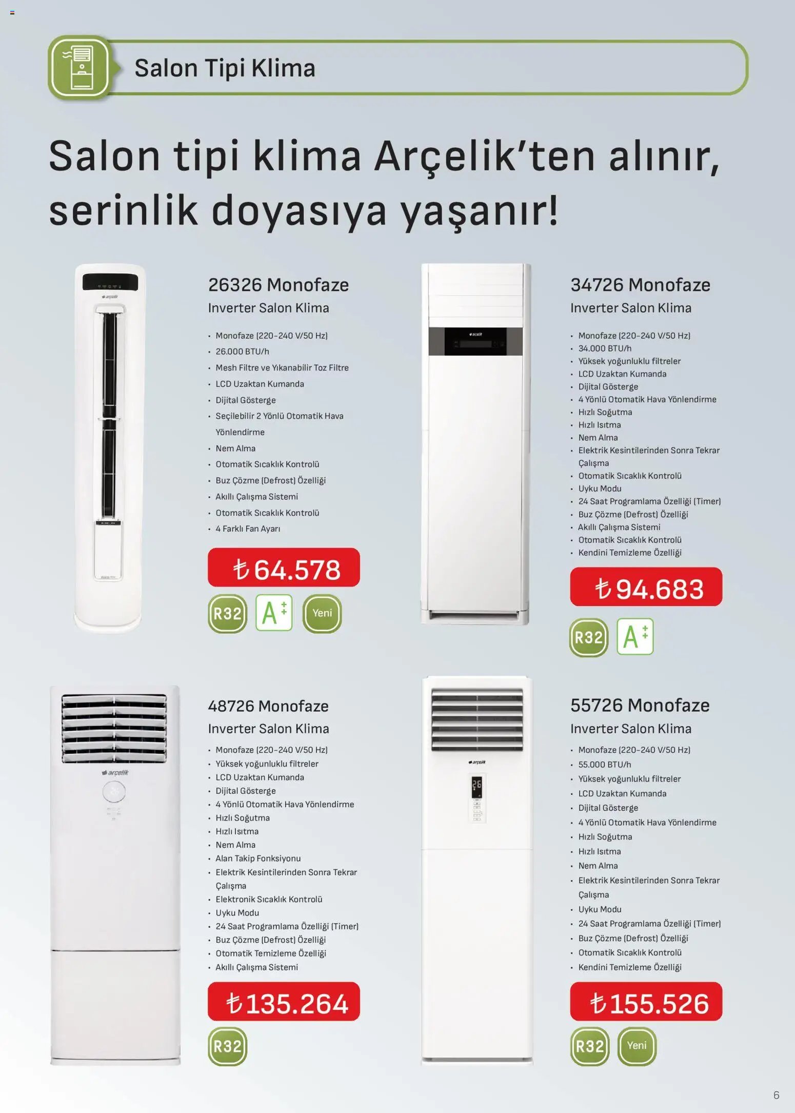 Arçelik İklimlendirme Kataloğu